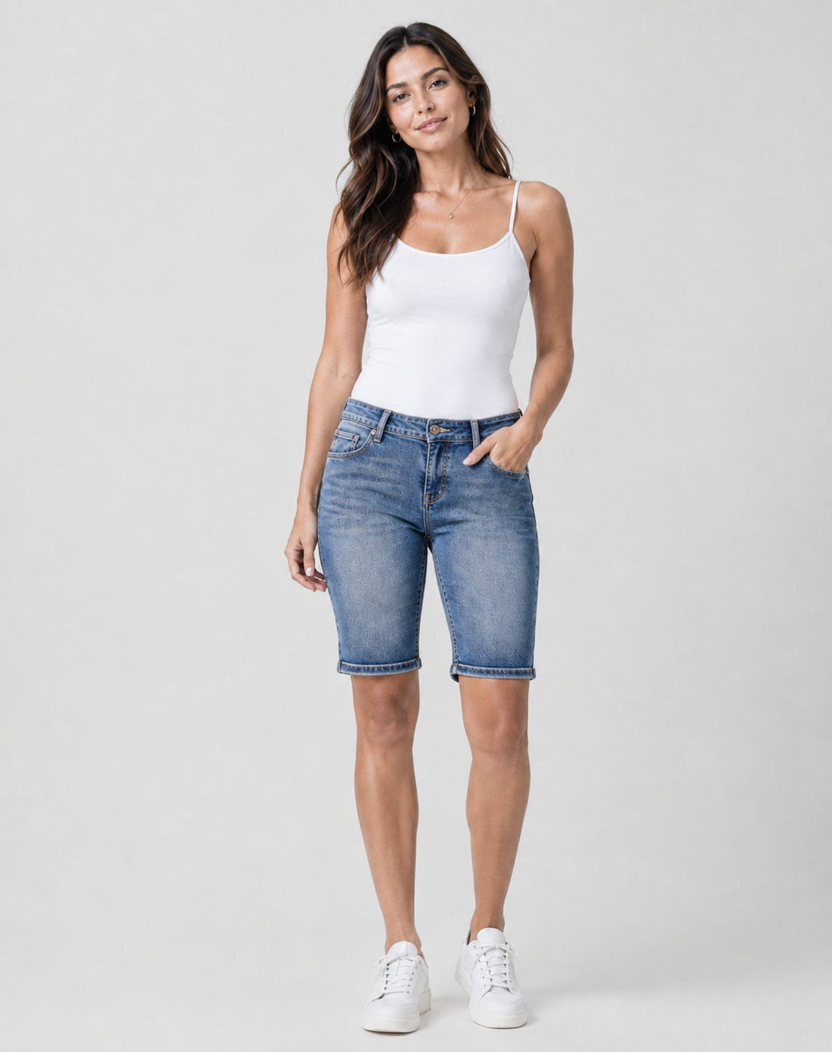 Amelia Fitted Denim Shorts Outback Supply Co