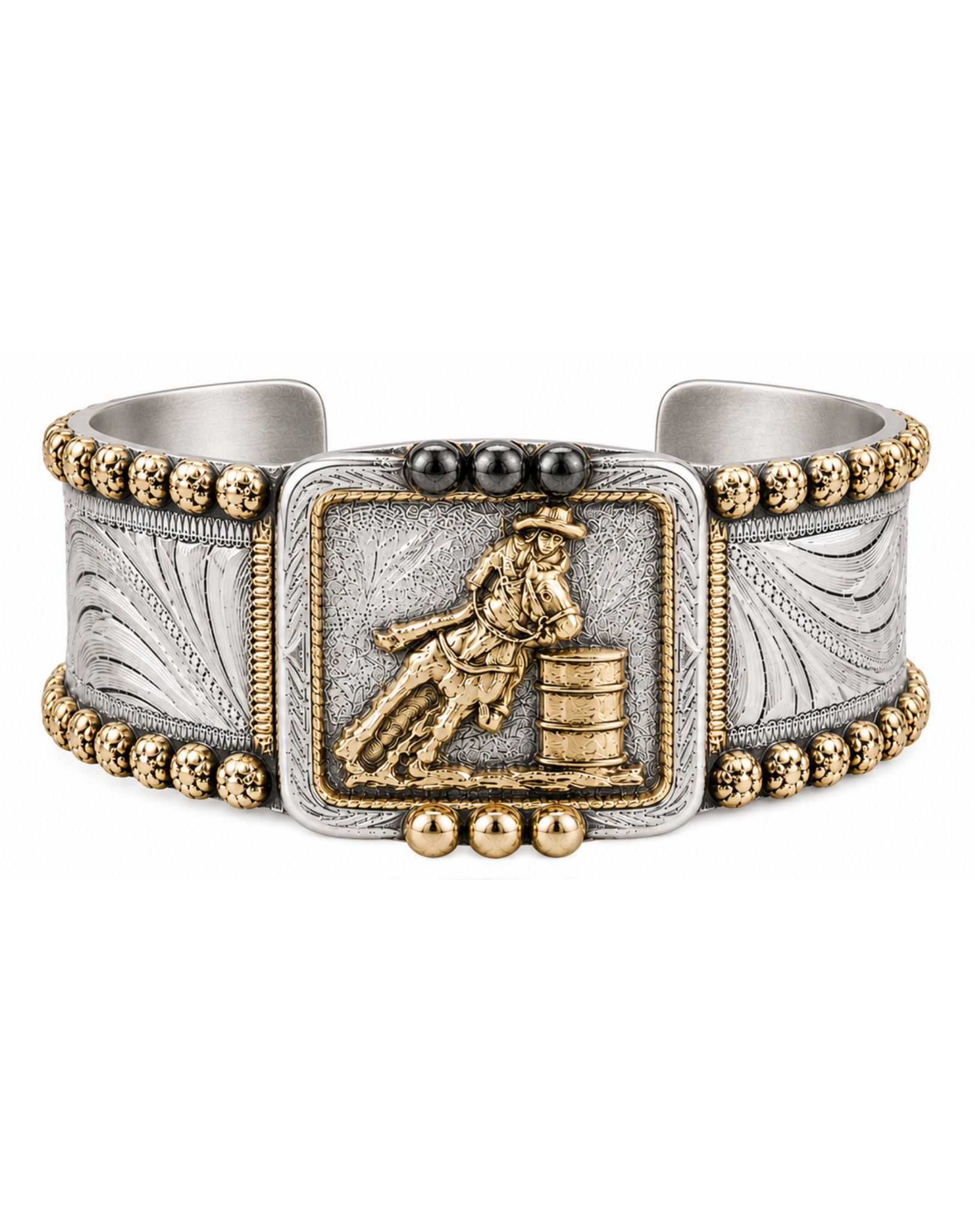 Antiqued Silver and Gold Reins Cuff Bracelet Outback Supply Co