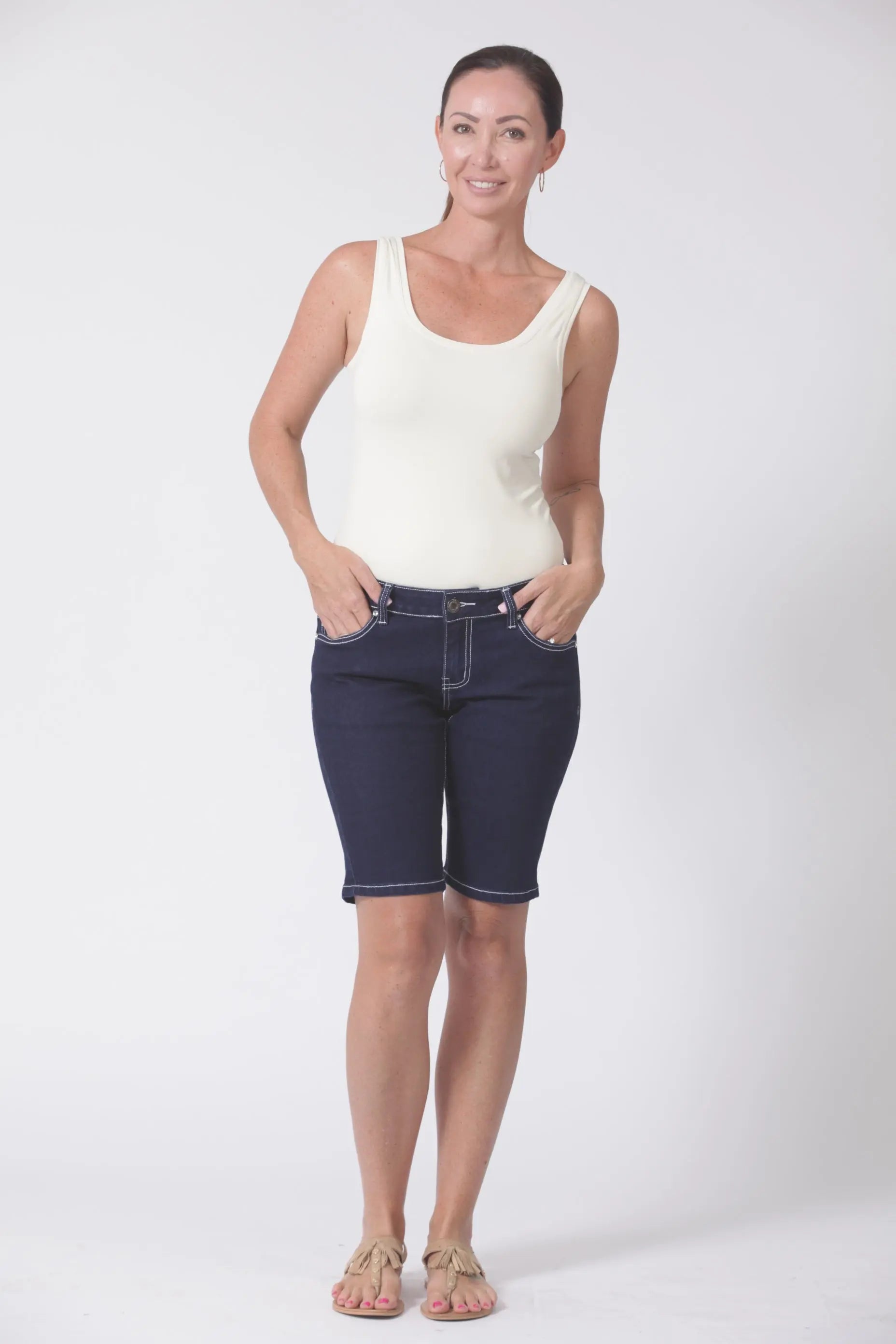 Bermuda Fitted Womens Denim Shorts - OBW16 151116-1 Outback Supply Co
