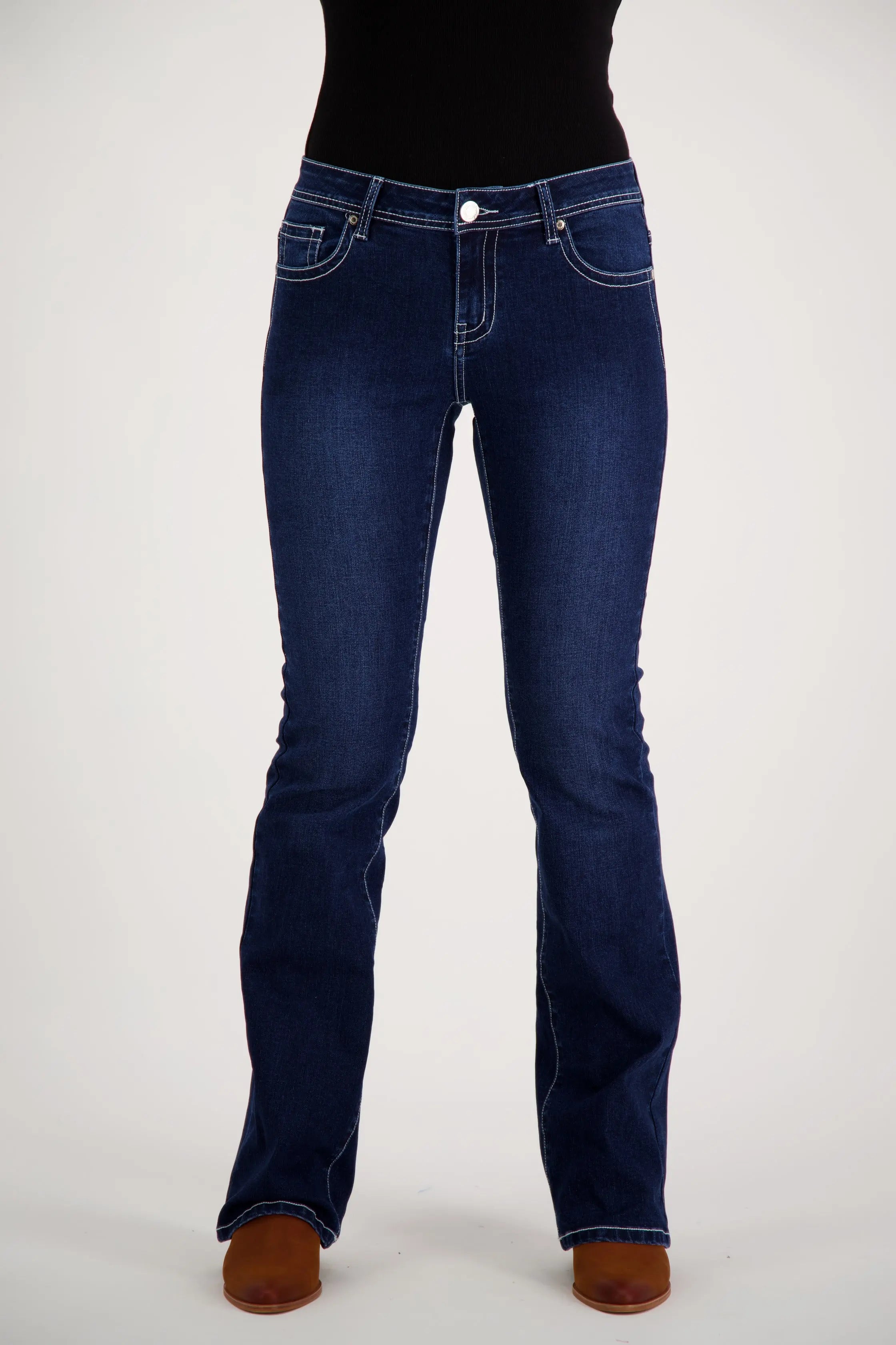 Claudette Bootcut Premium Stretch Denim Bling Jeans Outback Supply Co