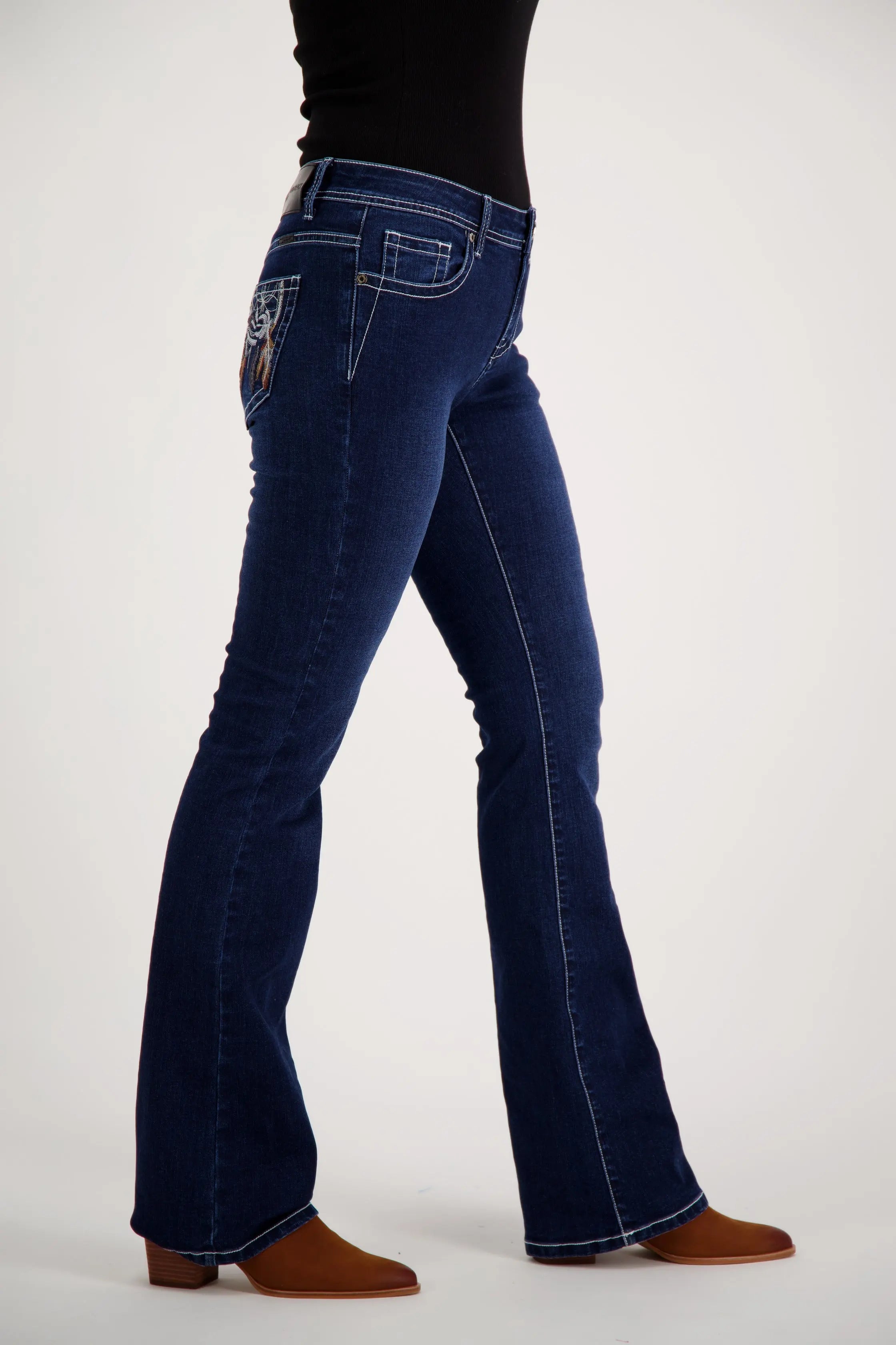 Claudette Bootcut Premium Stretch Denim Bling Jeans Outback Supply Co