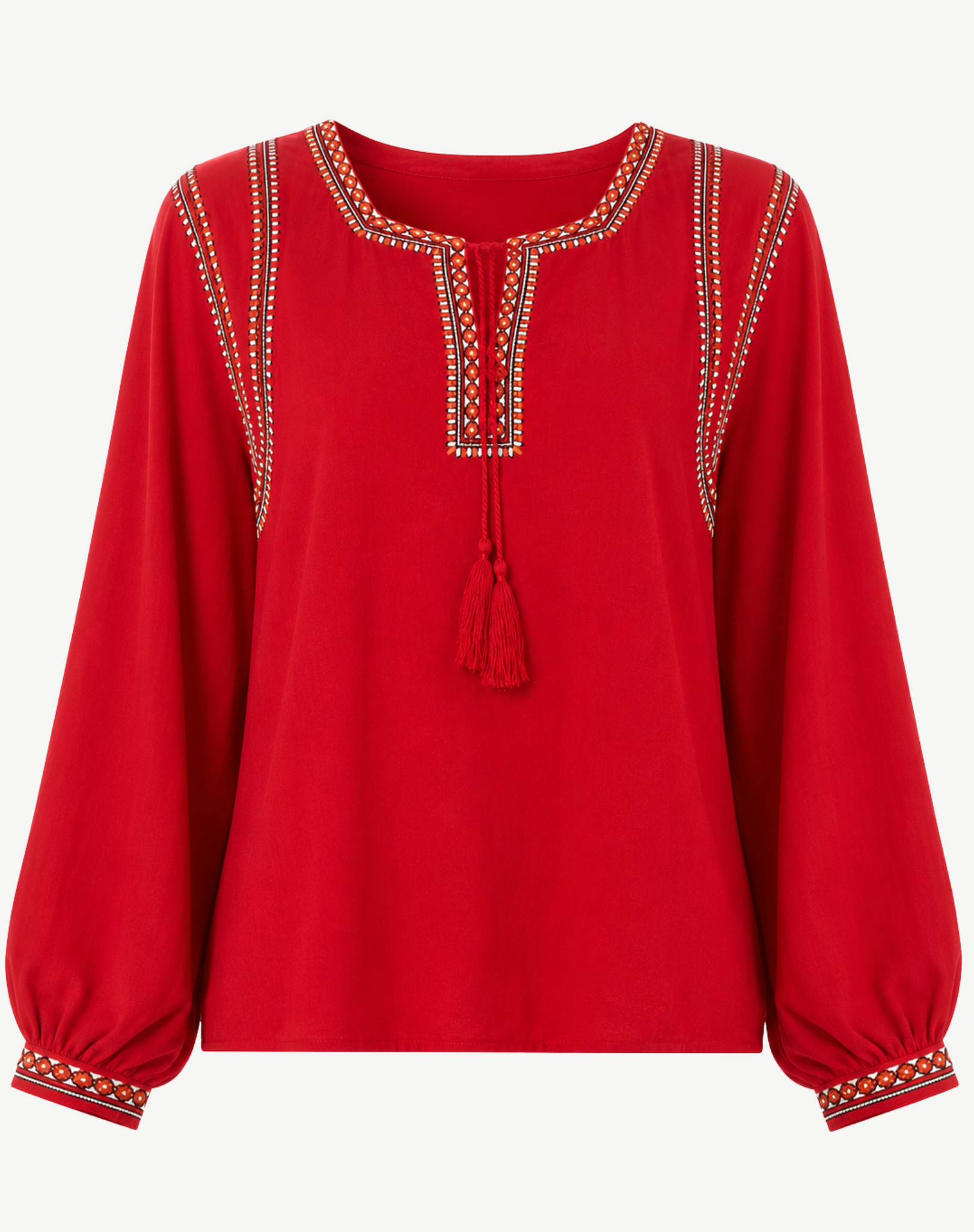 Diamond Jacquard Cotton Blouse Outback Supply Co