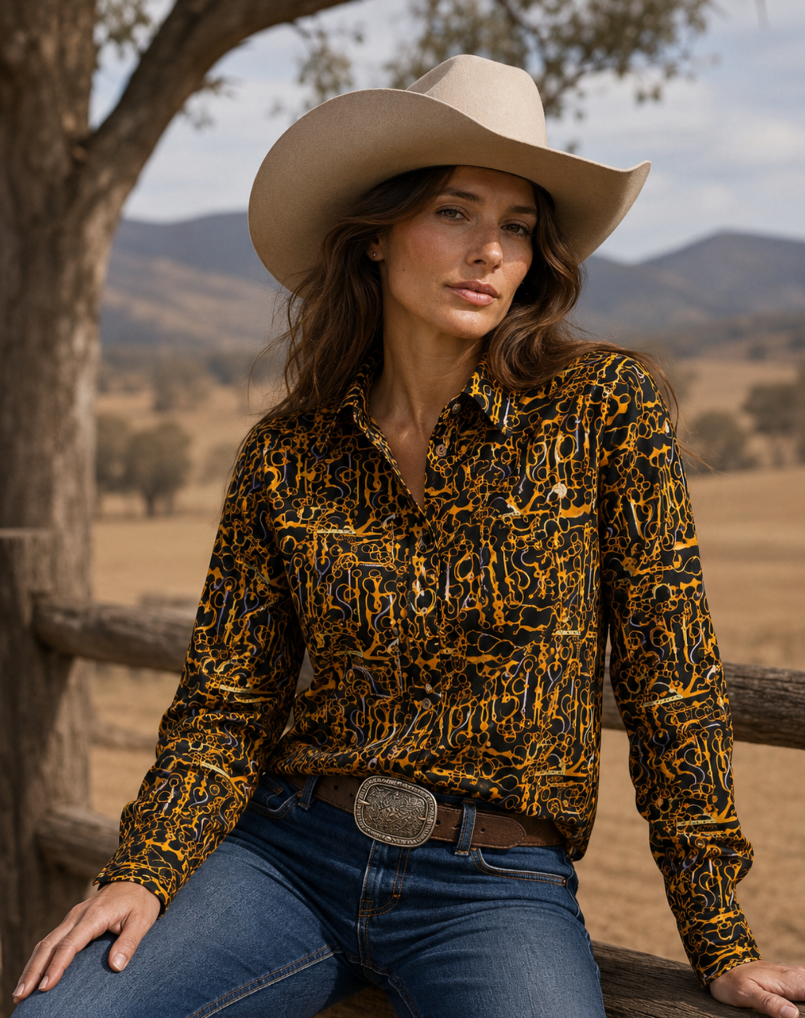 Gold Orange Classic Cotton Shirt Outback Supply Co