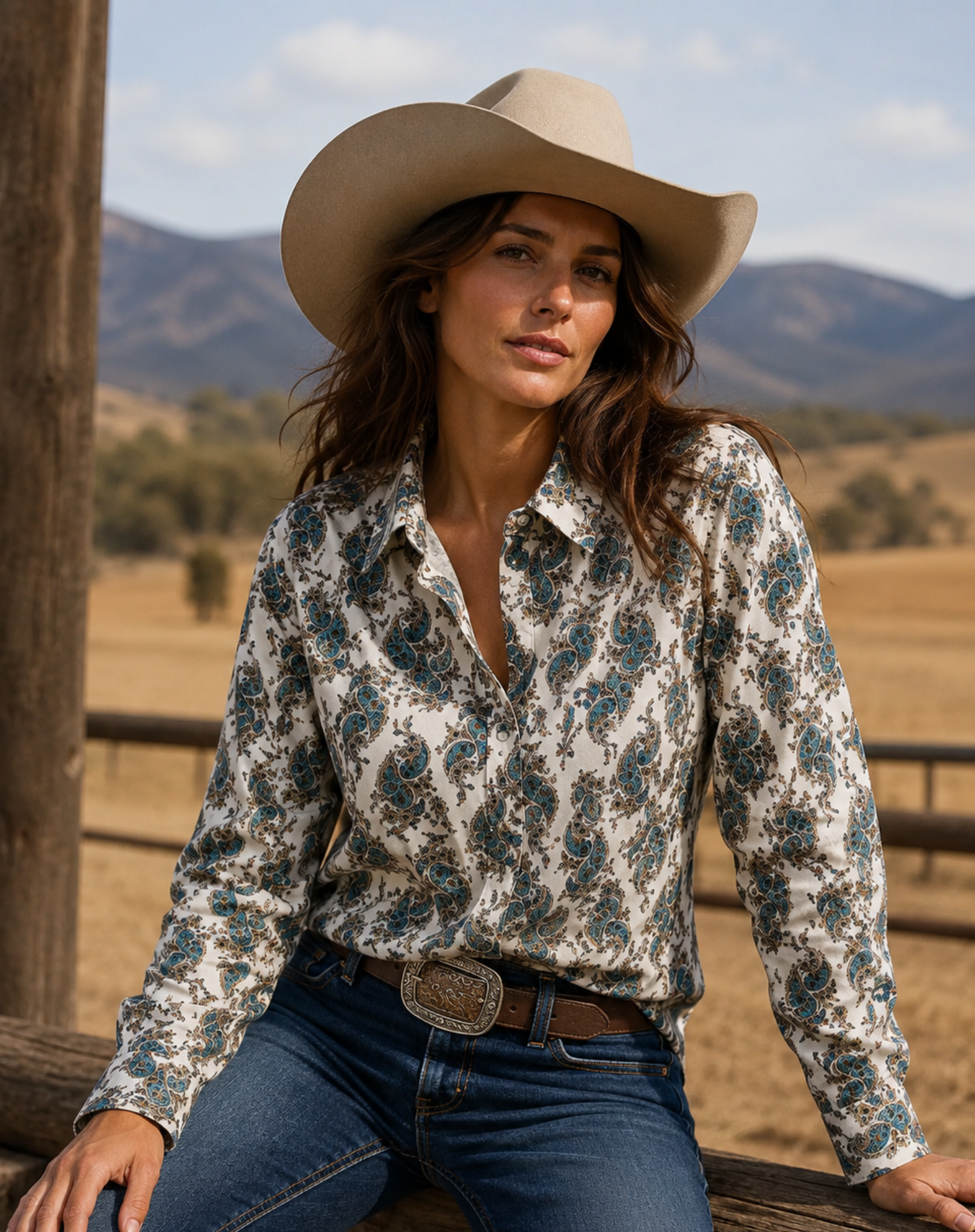 Green Teal Classic Cotton Shirt Outback Supply Co