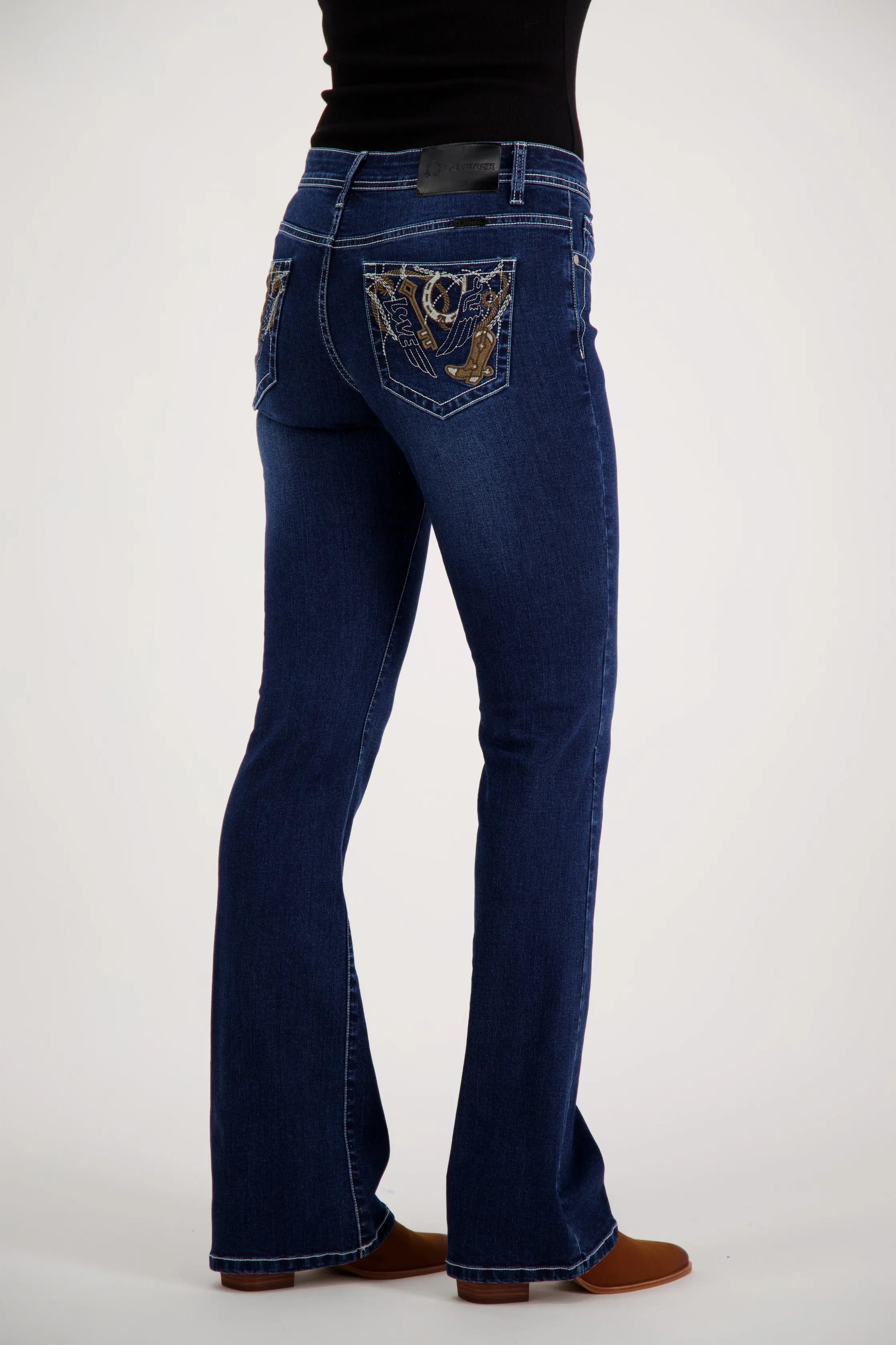 Hallie Bootcut Premium Stretch Denim Bling Jeans Outback Supply Co
