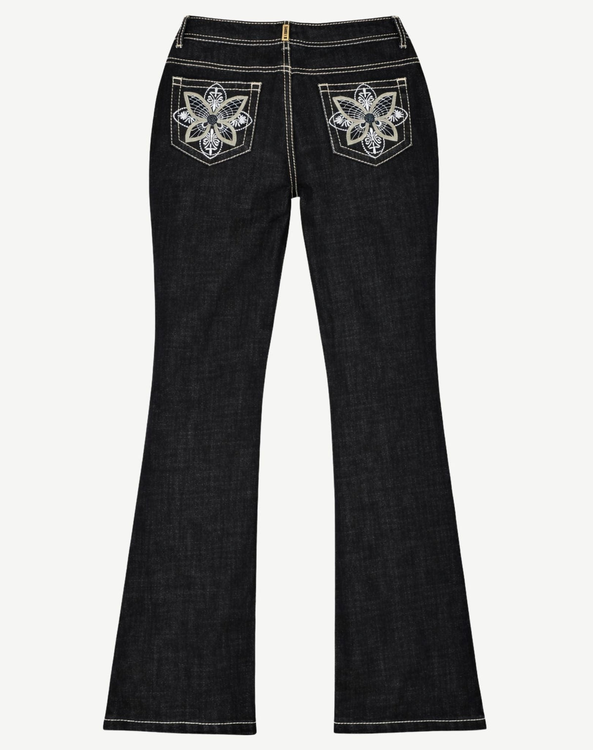 Midnight Bloom Black Women’s High Rise Bling Bootcut Jeans Outback Supply Co