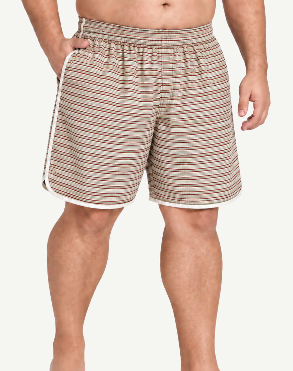 Men's King Size Elastic Waist Boardshorts - Orange Outback Supply Co