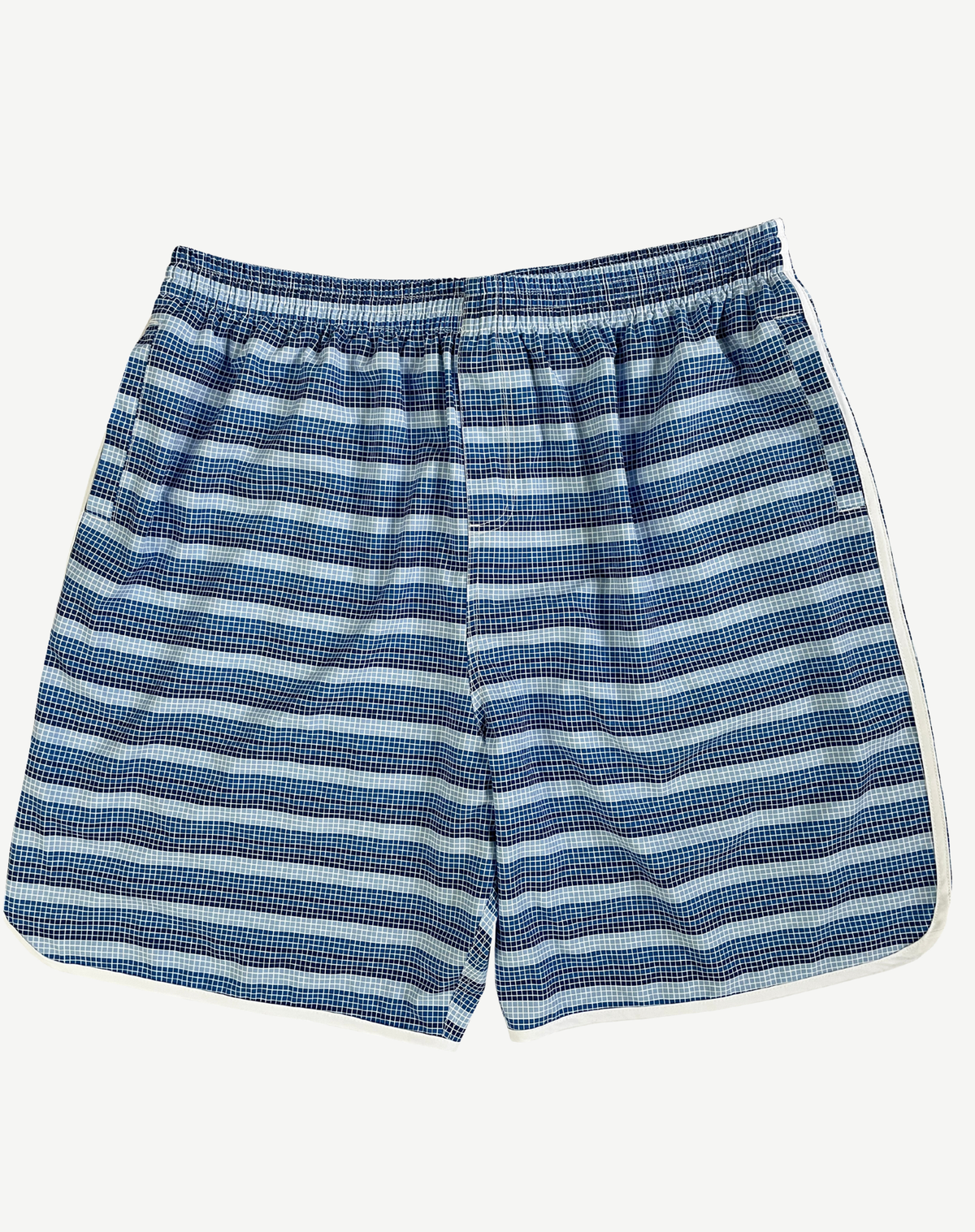 Men's King Size Elastic Waist Boardshorts - Blue Stripe Outback Supply Co