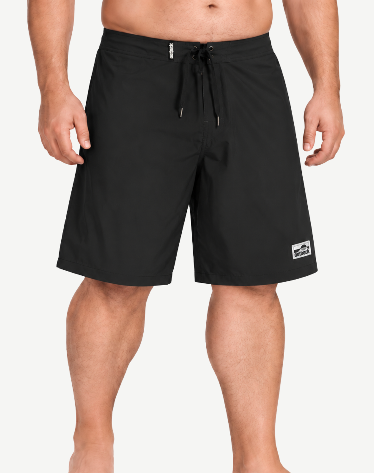 Men's King Size Rigid Waist Boardshorts - Black Outback Supply Co