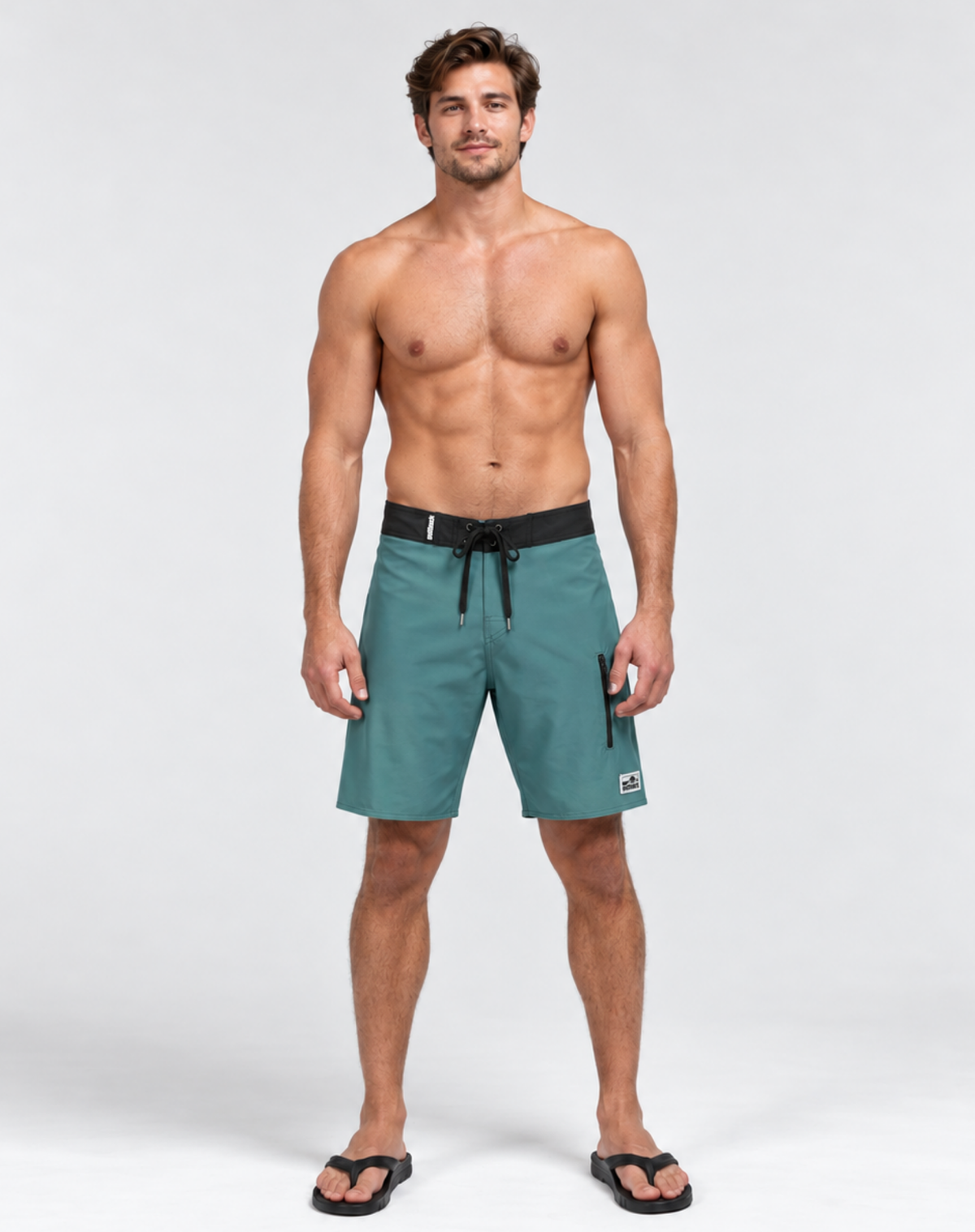 Men's Rigid Waist Boardshorts - Green Outback Supply Co