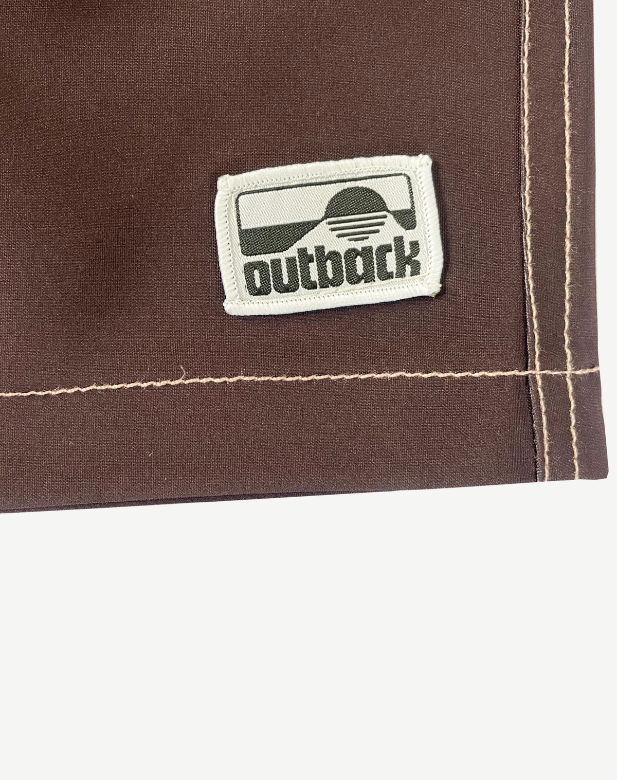 Men's Elastic Waist Boardshorts - Brown Outback Supply Co