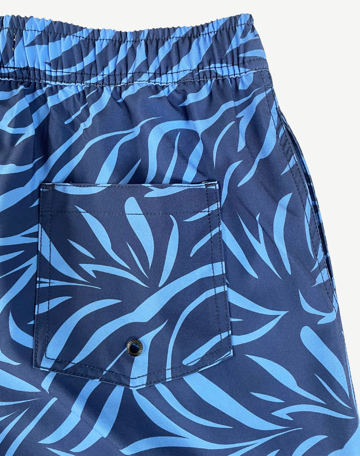 Men's Elastic Waist Boardshorts - Blue Tropical Outback Supply Co