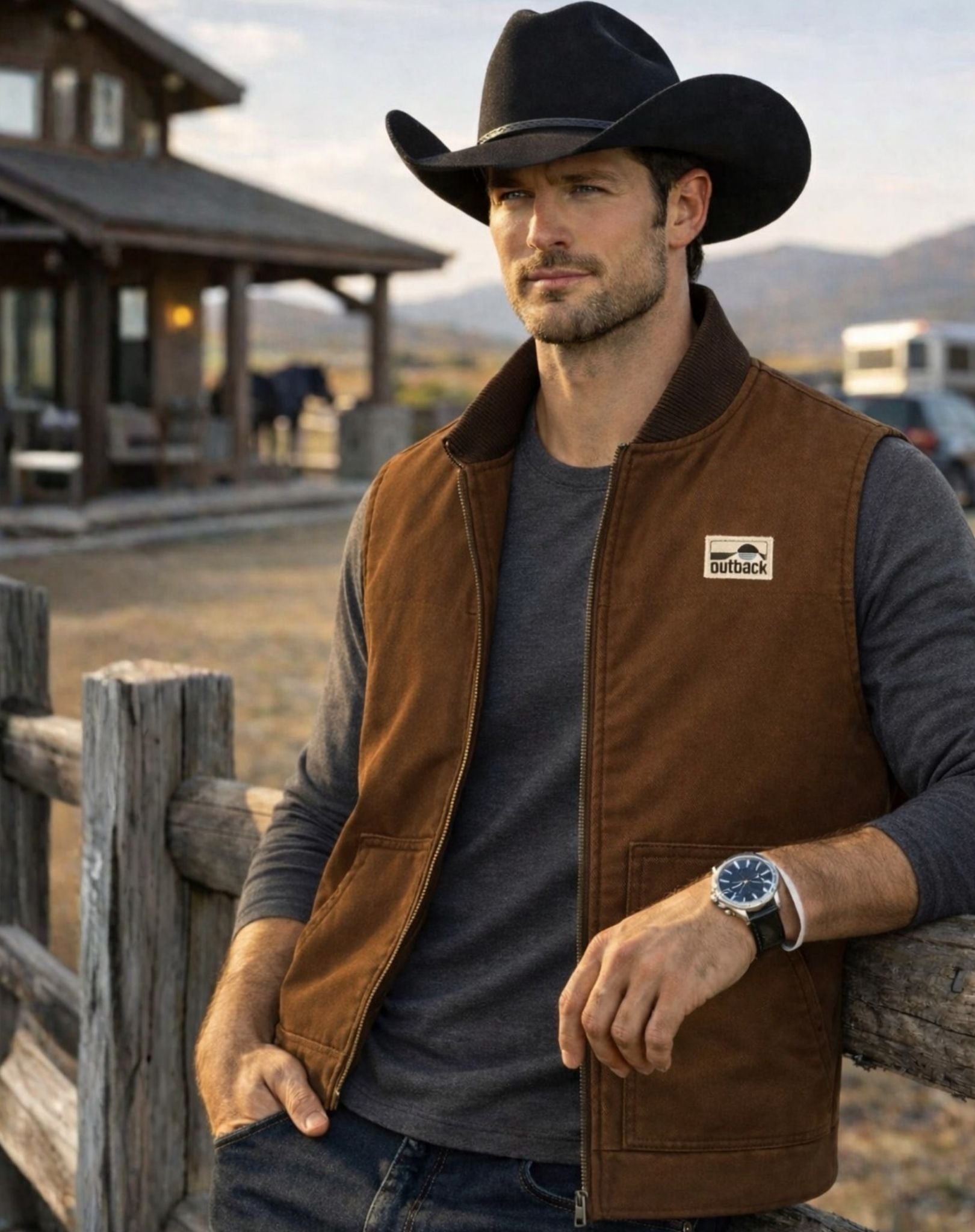 Rangebound Vest - Brown Outback Supply Co