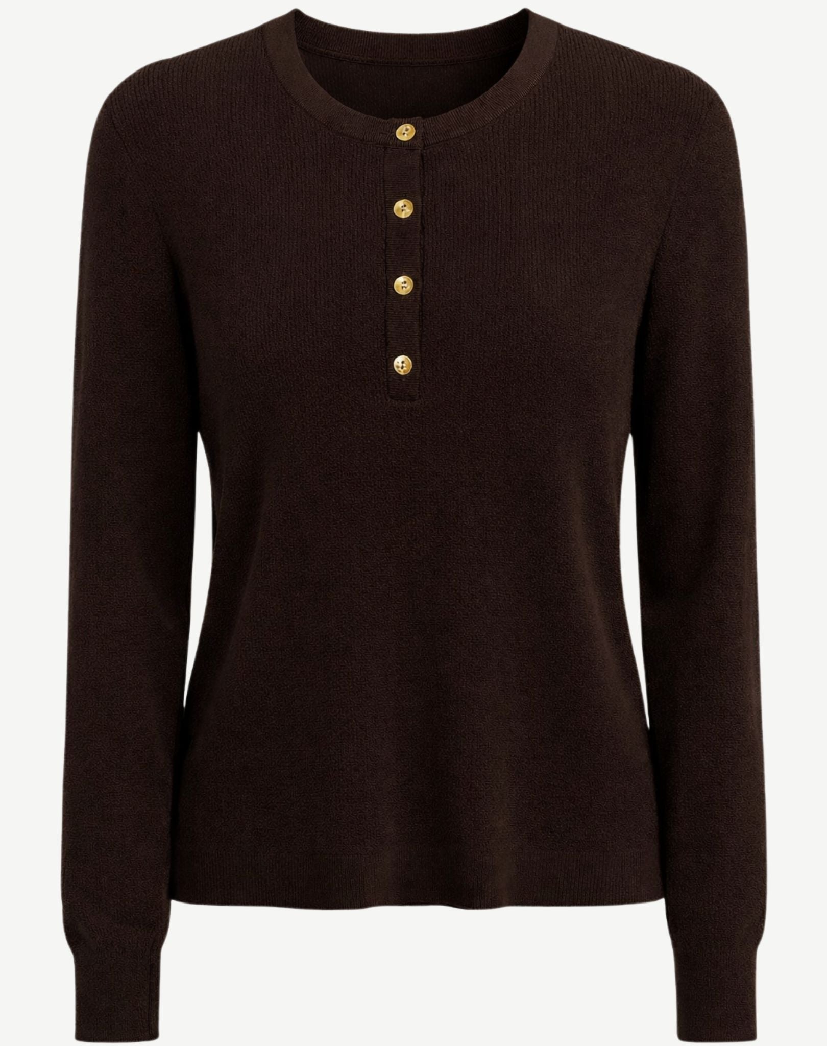 Henley Knit Sweater - Espresso Outback Supply Co