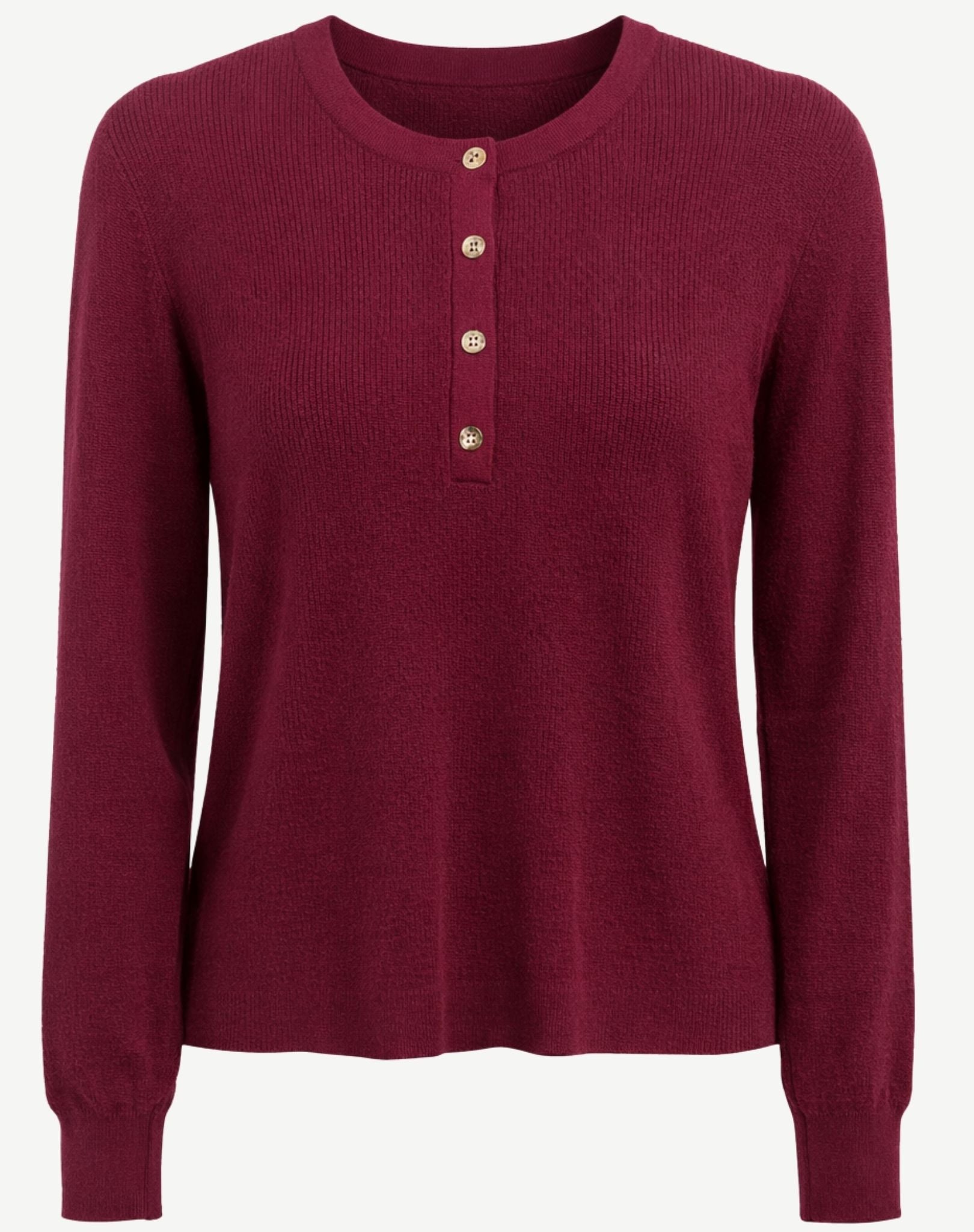 Henley Knit Sweater - Wine Outback Supply Co