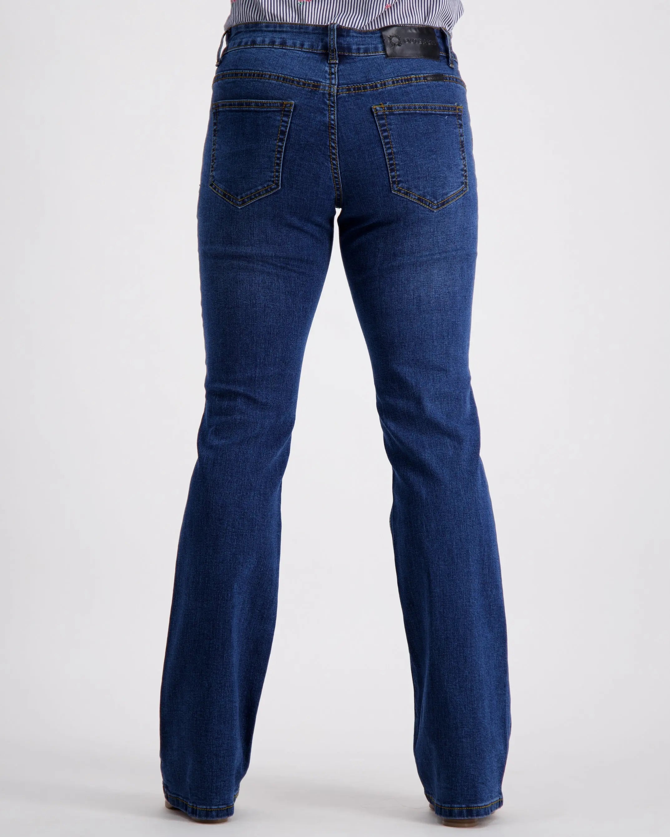 OBFilly 2.0 Blue Stonewash Womens Jeans - Boot Cut Outback Supply Co