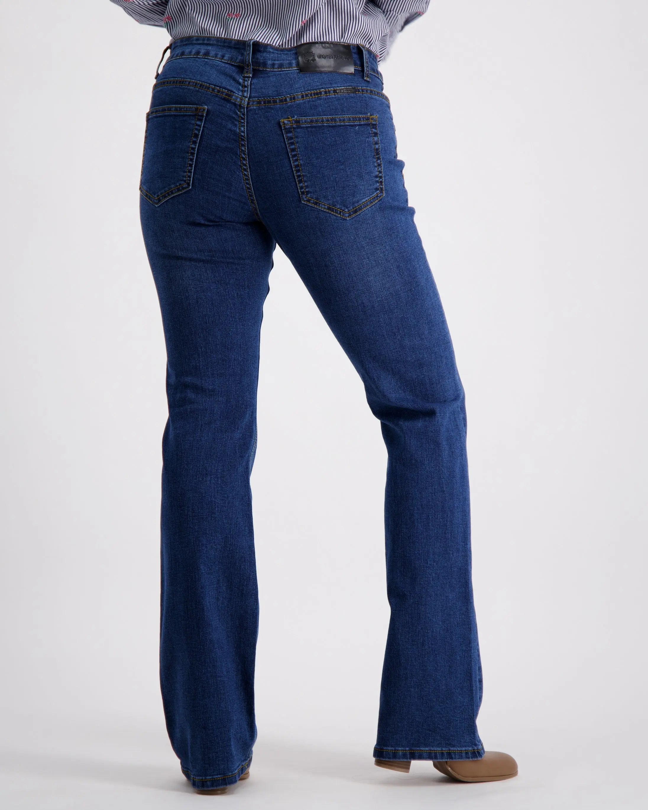 OBFilly 2.0 Blue Stonewash Womens Jeans - Boot Cut Outback Supply Co