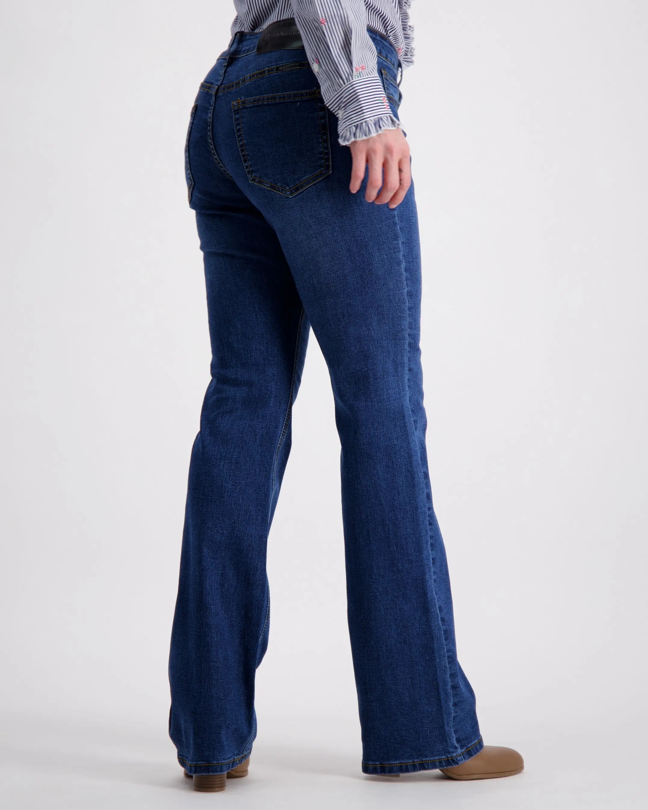 OBFilly 2.0 Blue Stonewash Womens Jeans - Boot Cut Outback Supply Co