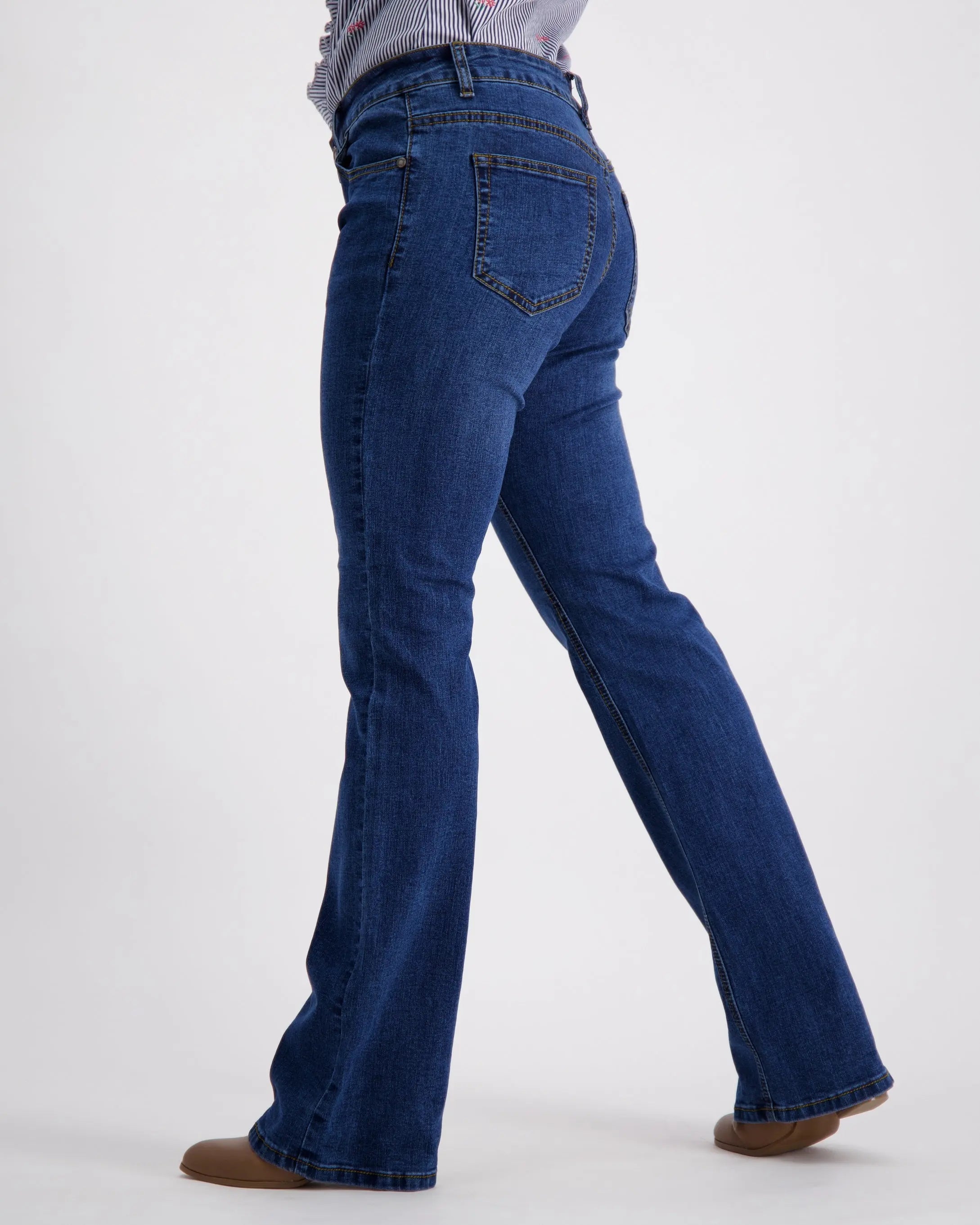 OBFilly 2.0 Blue Stonewash Womens Jeans - Boot Cut Outback Supply Co
