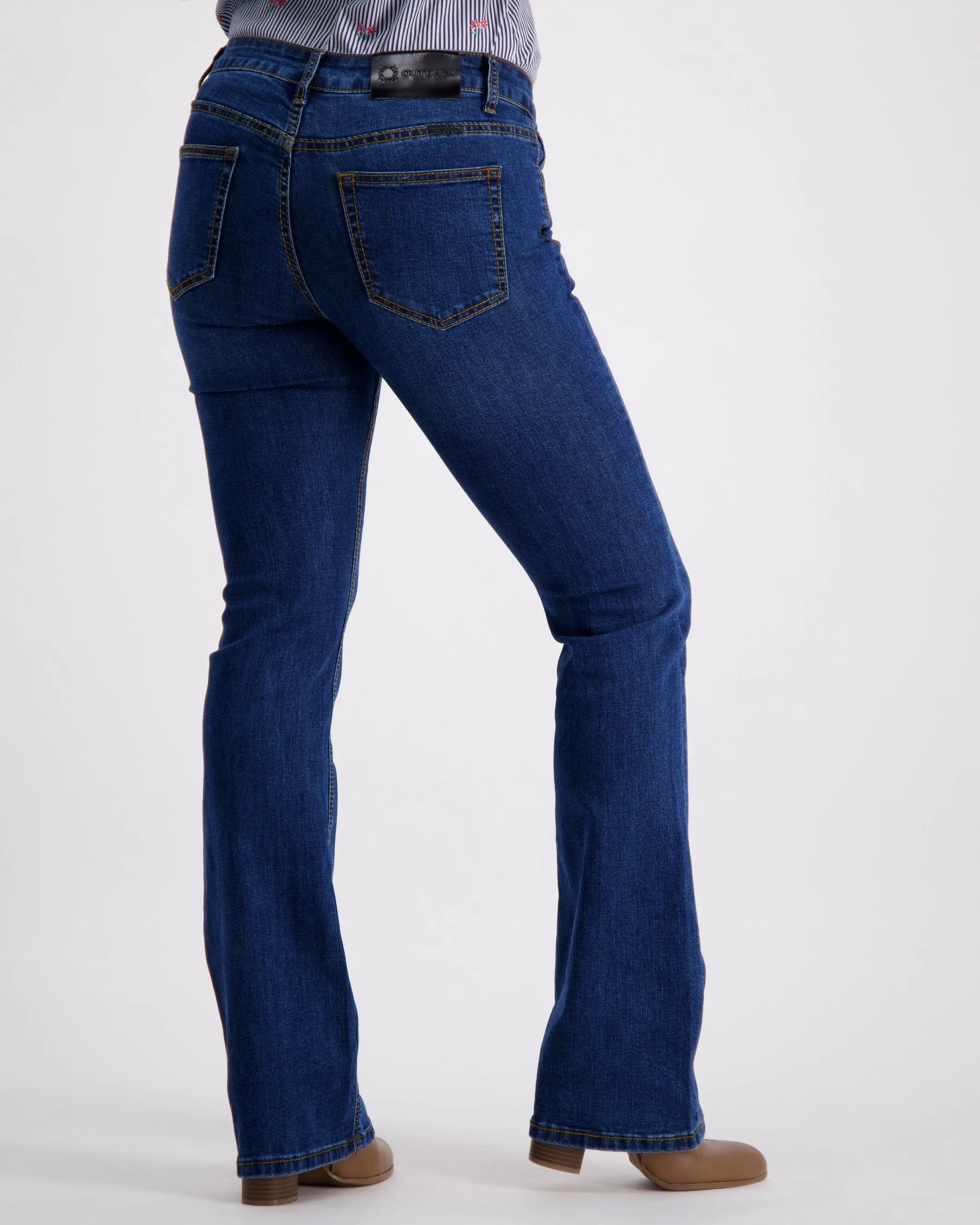 OBFilly 2.0 Blue Stonewash Womens Jeans - Boot Cut Outback Supply Co