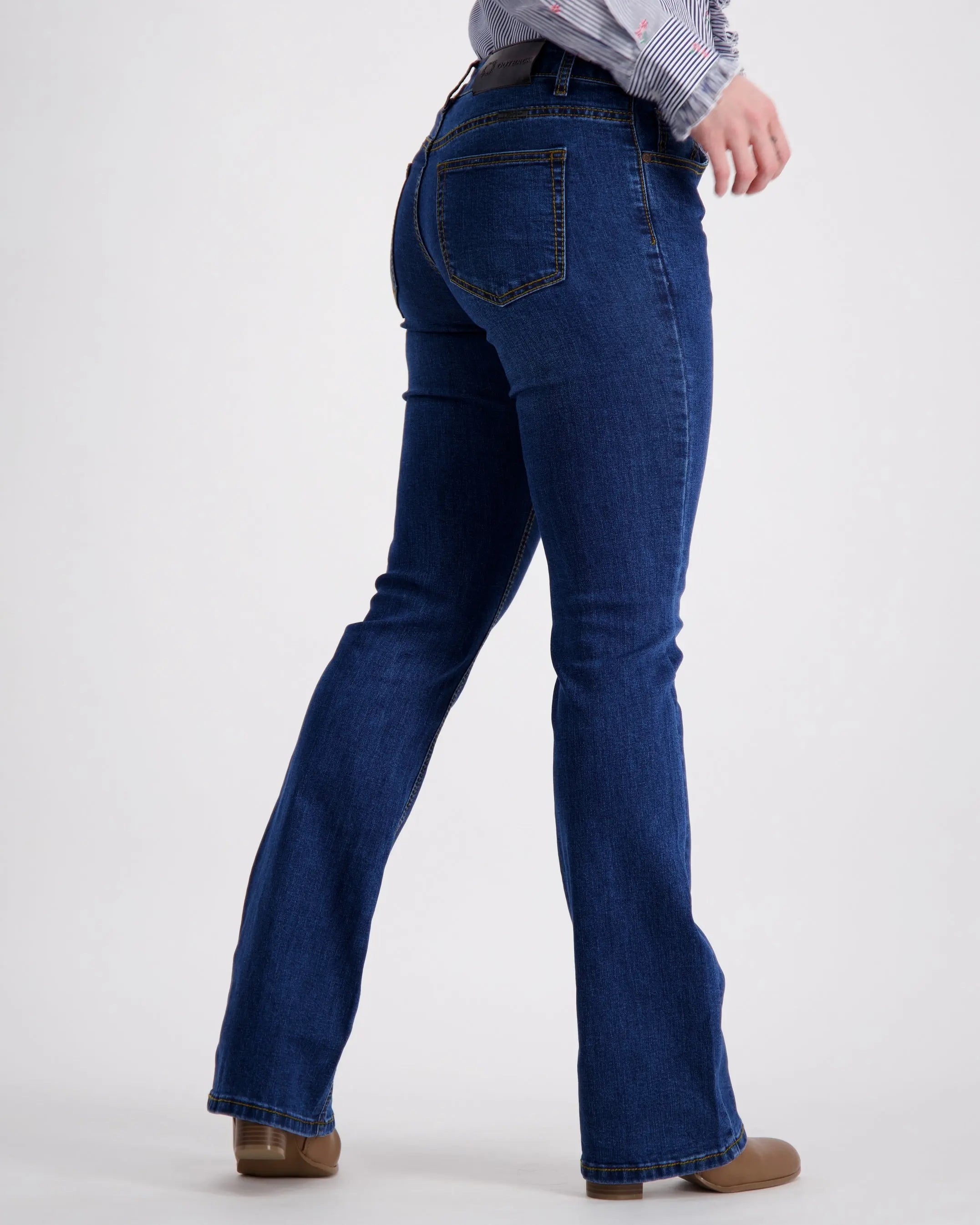 OBFilly 2.0 Blue Stonewash Womens Jeans - Boot Cut Outback Supply Co