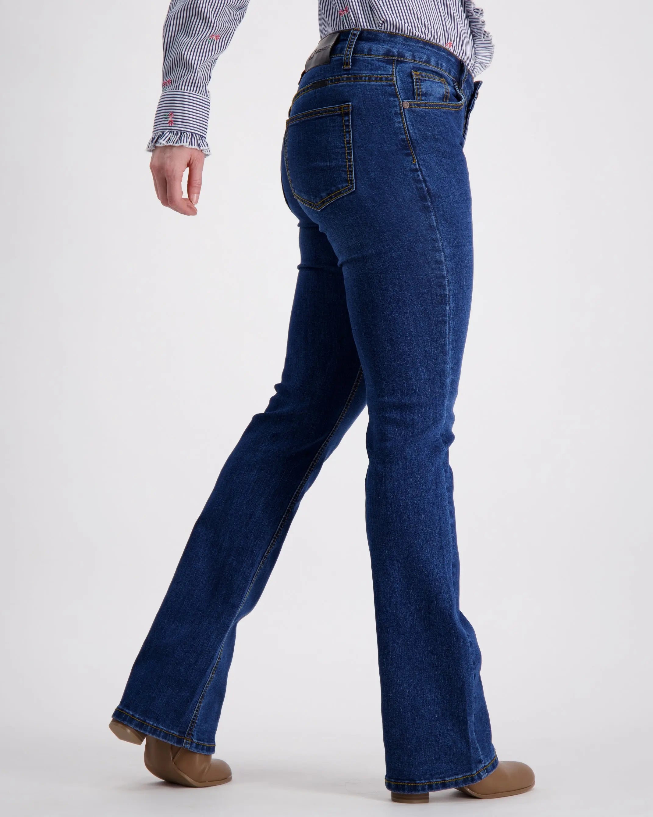 OBFilly 2.0 Blue Stonewash Womens Jeans - Boot Cut Outback Supply Co