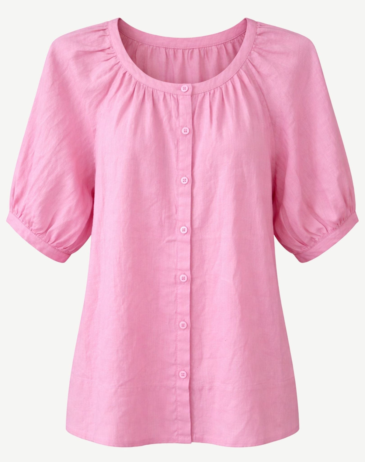 Spring Pink Linen Raglan Sleeve Blouse Outback Supply Co