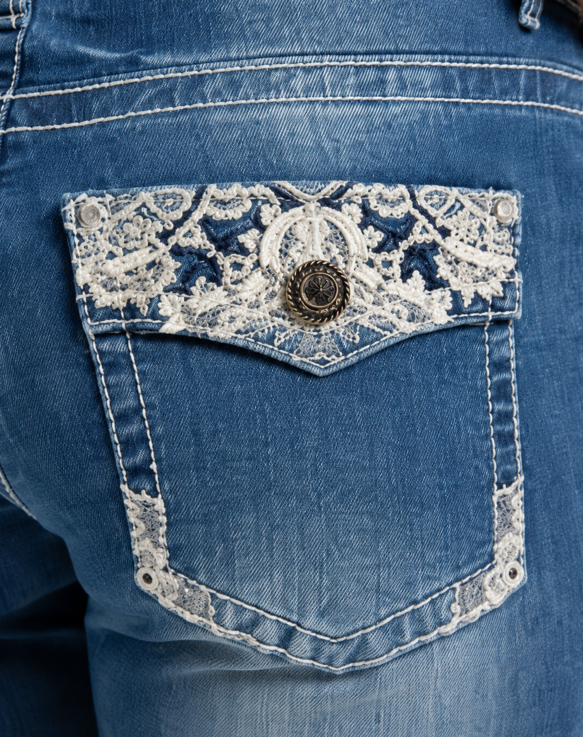 Rosie Women’s Fitted Bermuda Denim Shorts – Mid Blue Outback Supply Co