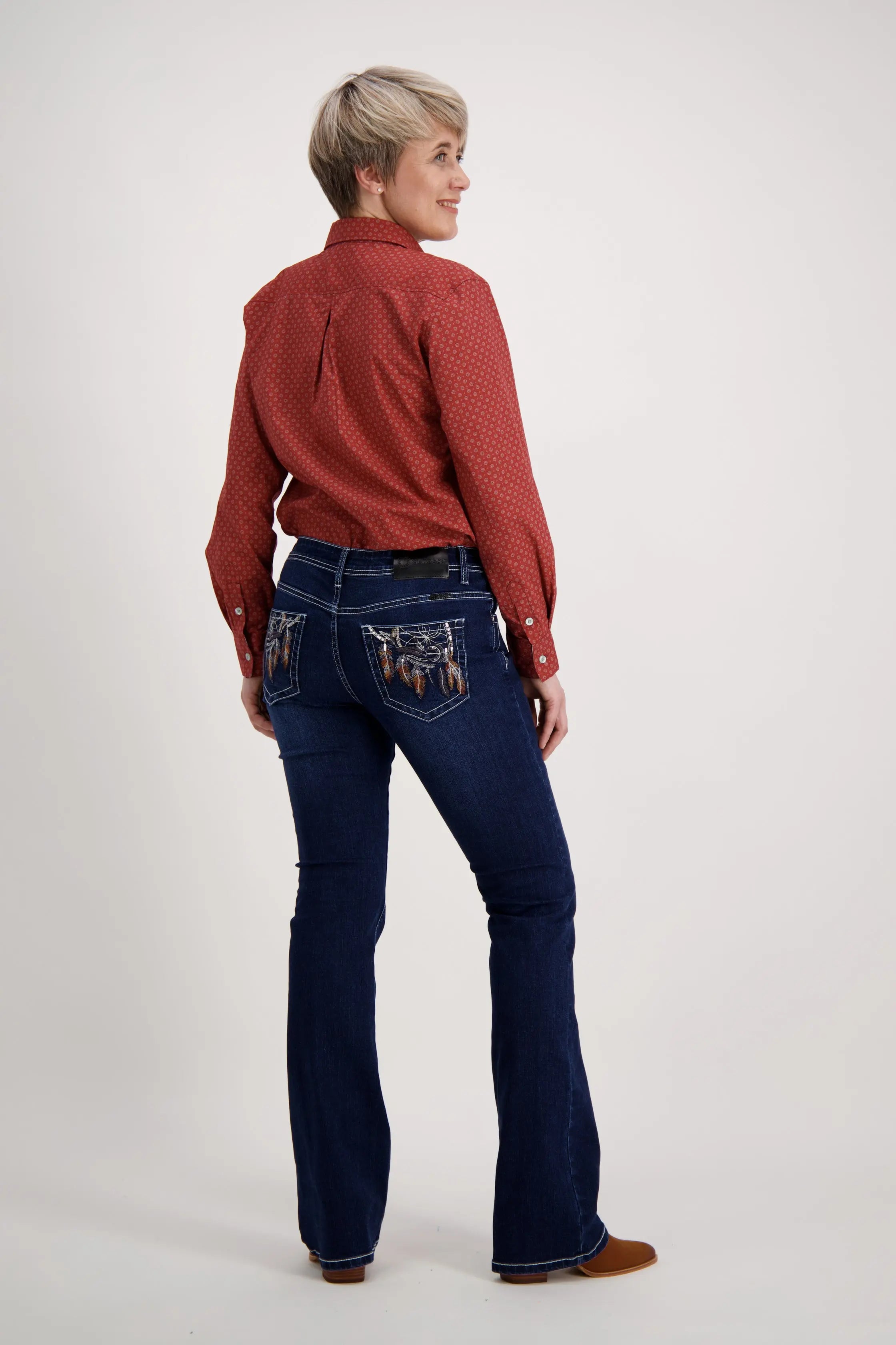 Red Grey Classic Cotton Shirt Outback Supply Co