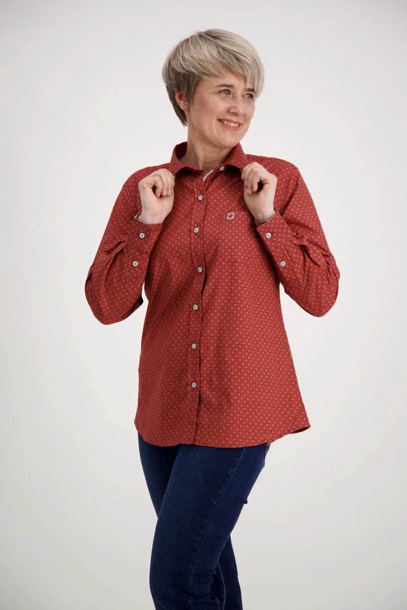 Red Grey Classic Cotton Shirt Outback Supply Co