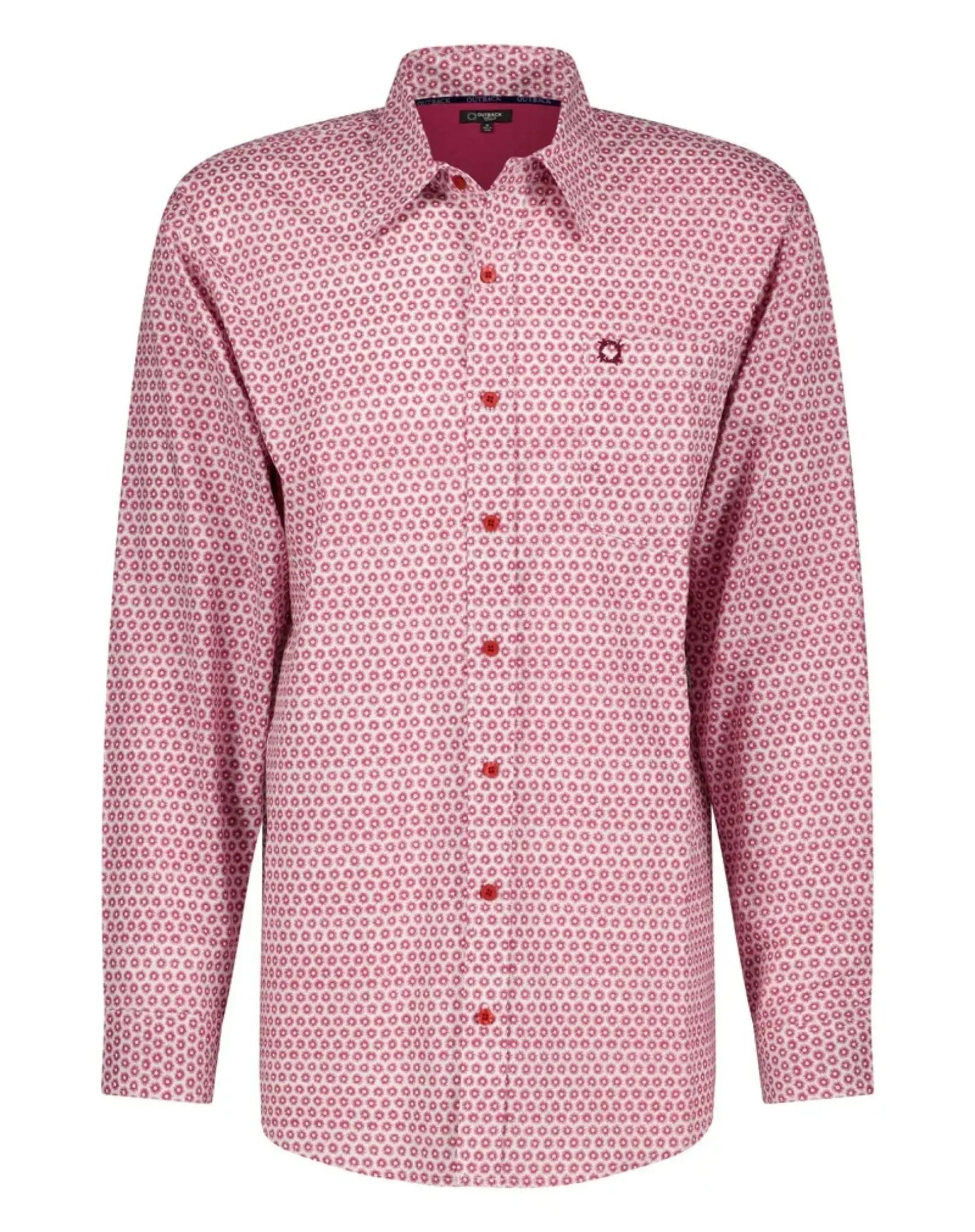 Red Maroon Classic Cotton Shirt Outback Supply Co