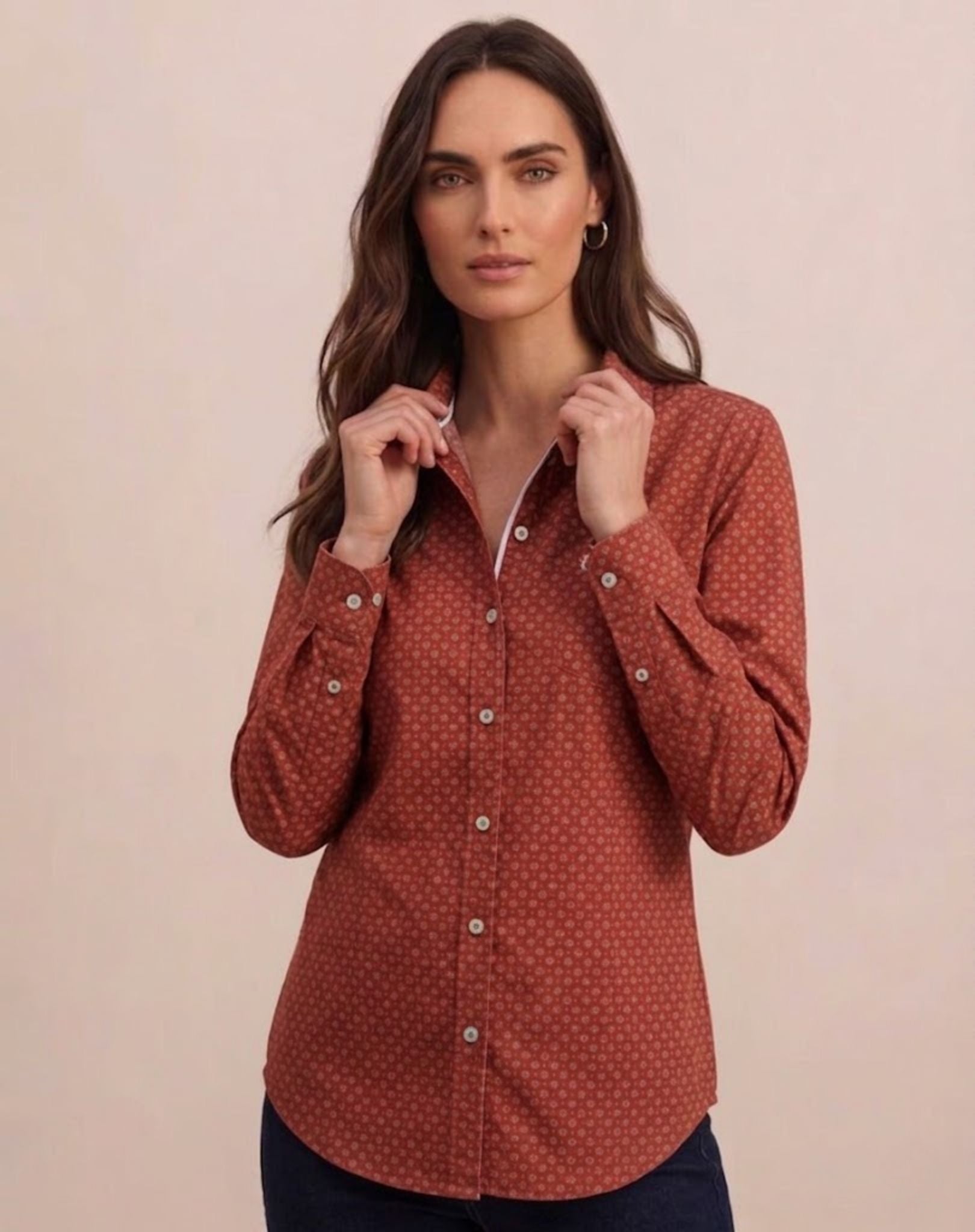 Red Grey Classic Cotton Shirt Outback Supply Co