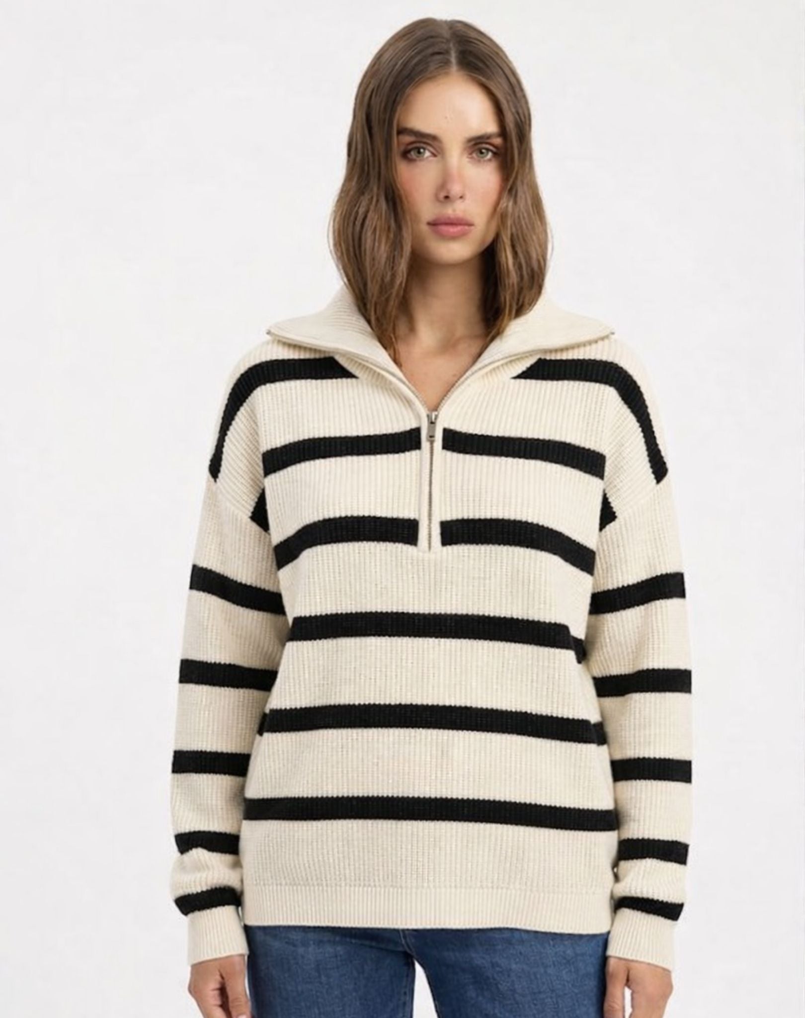 Sierra Stripe Knit - Cream Outback Supply Co