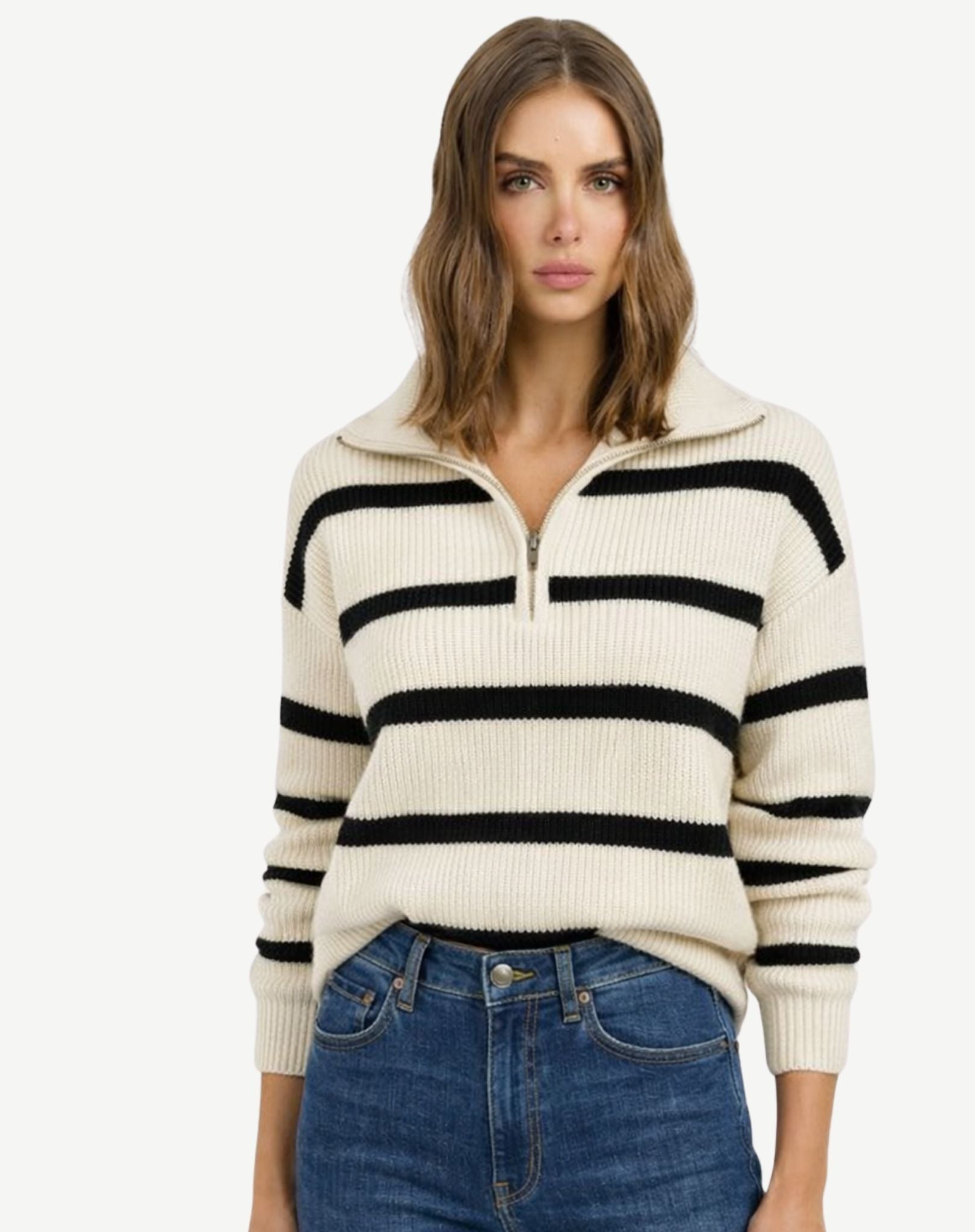Sierra Stripe Knit - Cream Outback Supply Co