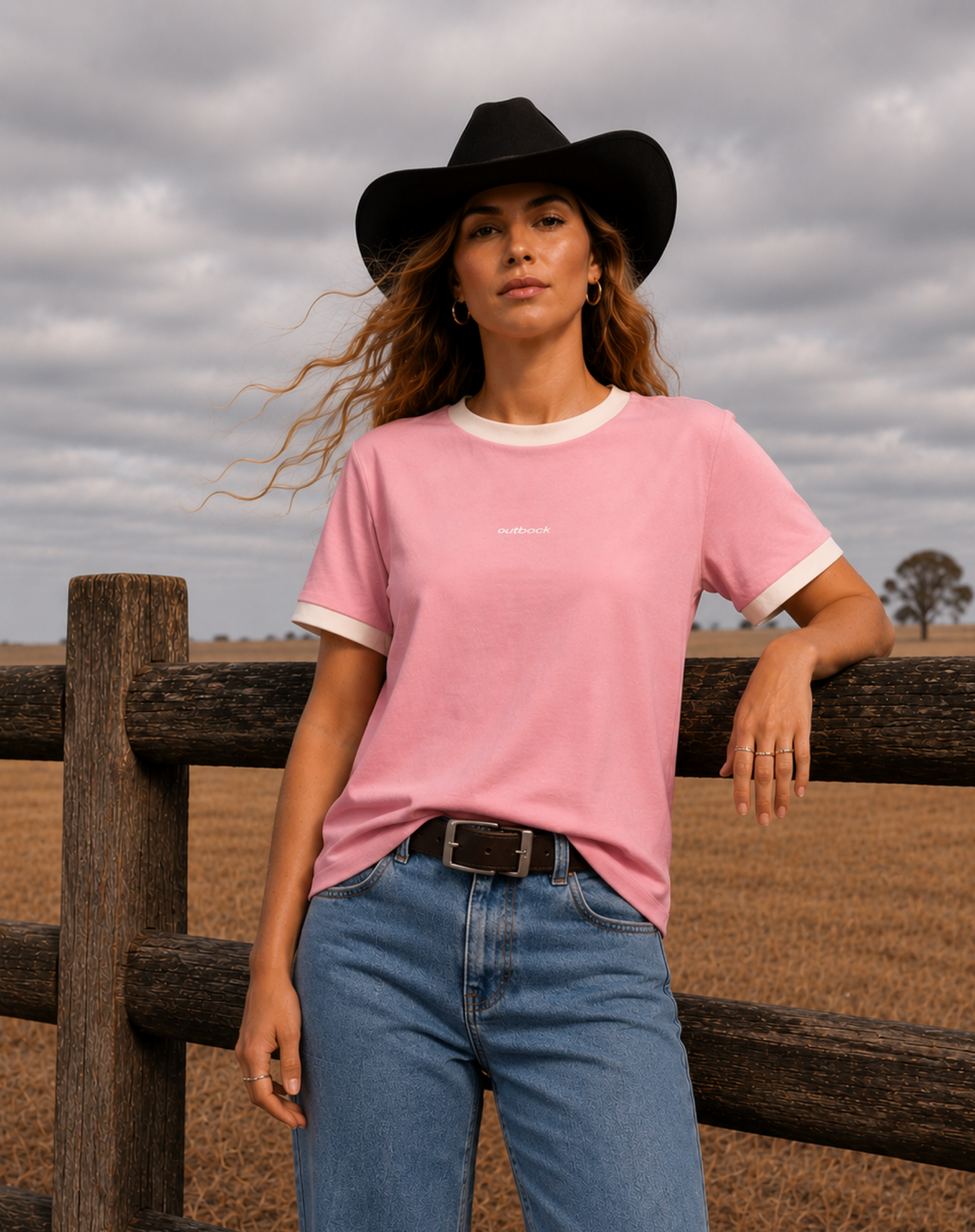 Wildwave Tee - Peach Outback Supply Co
