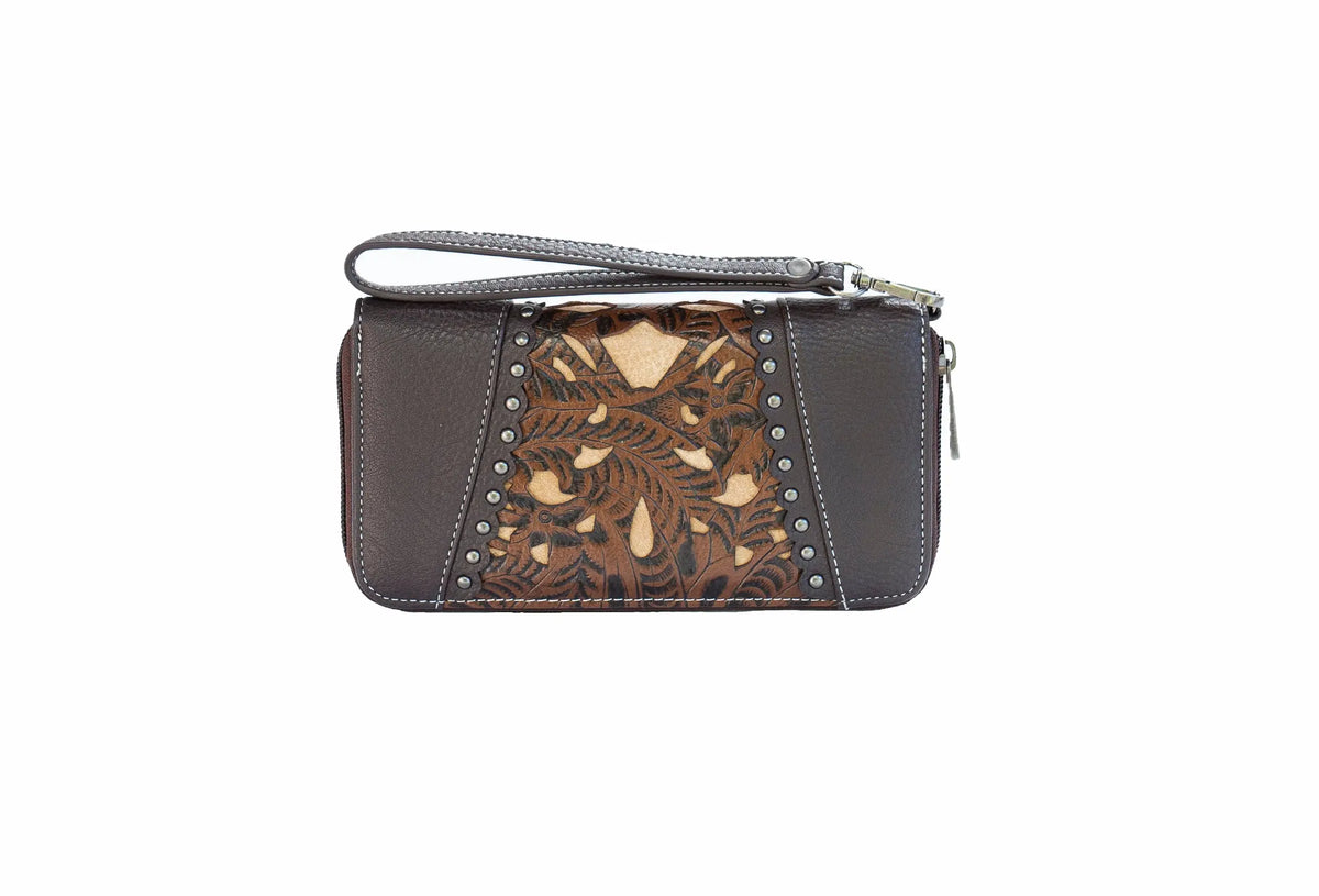 Brown Floral Clutch Bag Outback Supply Co