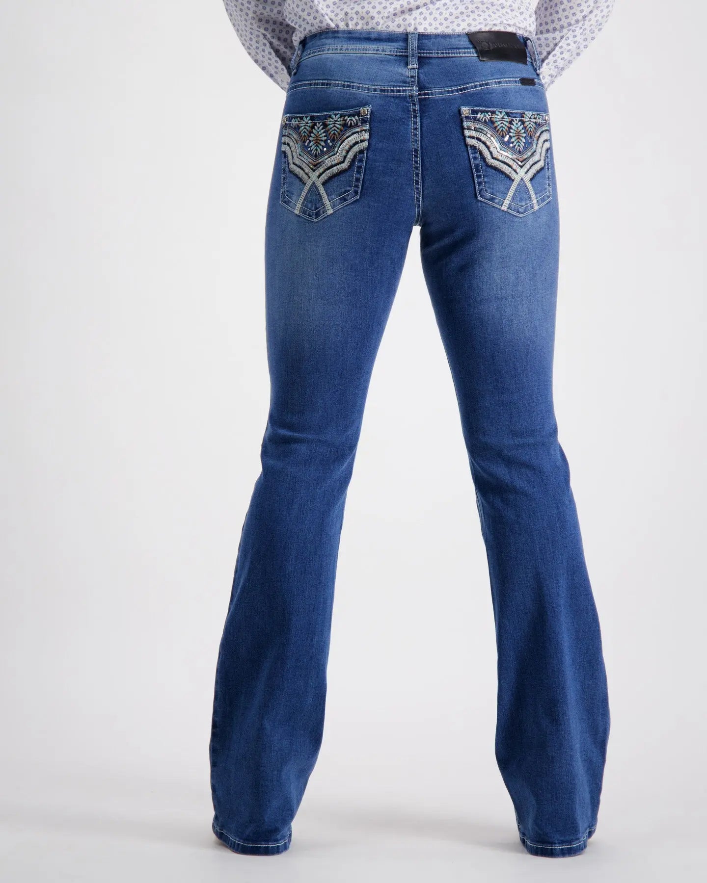 Denim Jeans with embellished pockets Outback Supply Co
