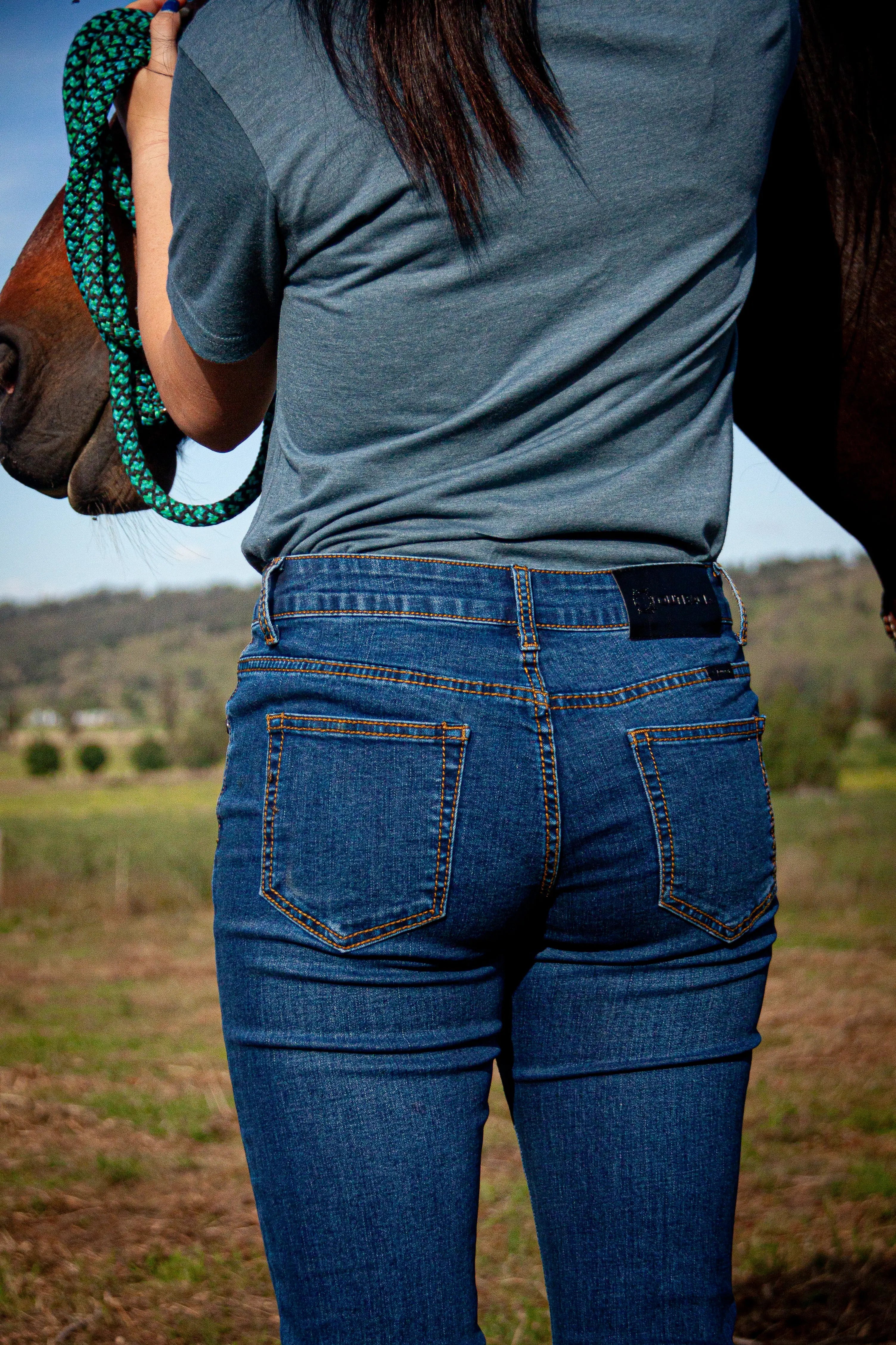 OBFilly 2.0 Blue Stonewash Womens Jeans - Boot Cut (34inch leg) Outback Supply Co