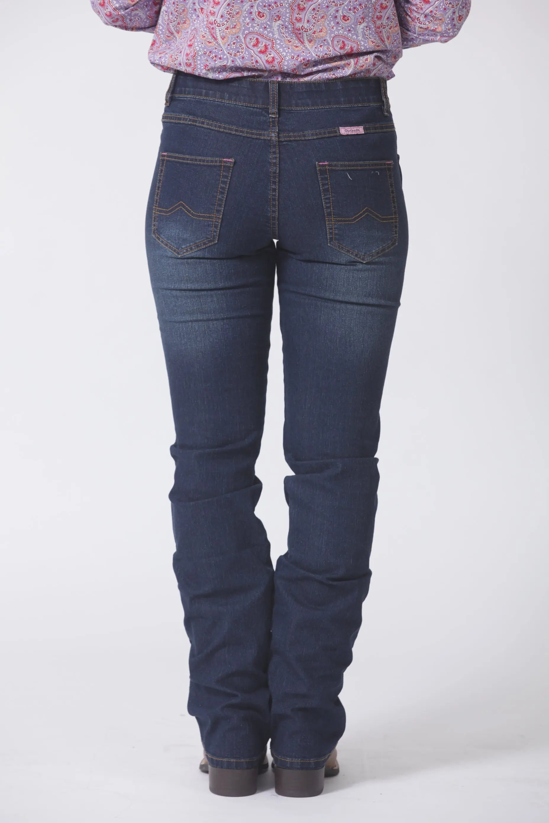 OBFilly 2.0 Blue Stonewash Classic Womens Riding Jeans - Boot Cut (34inch leg) Outback Supply Co