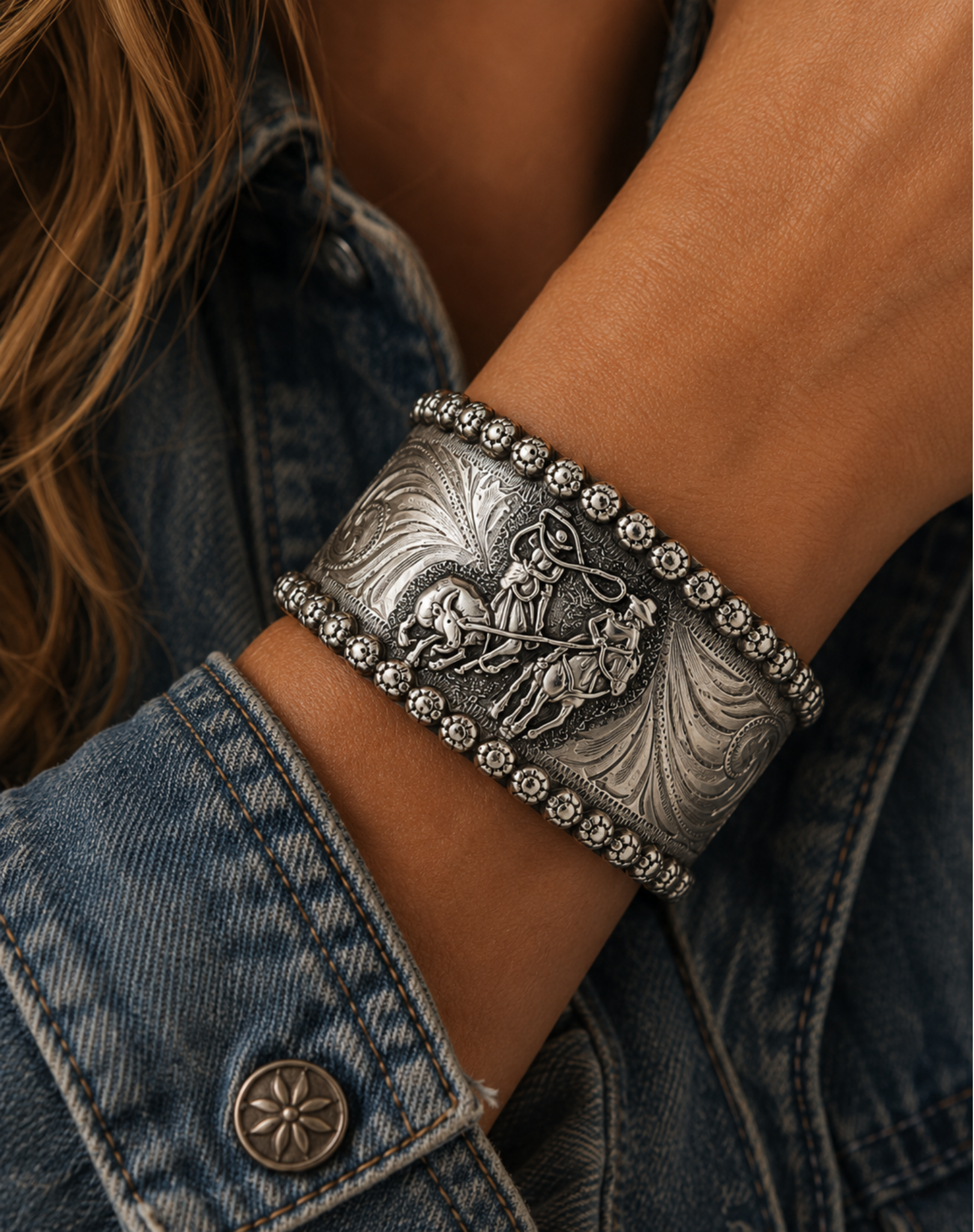 Silver Western Roper Cuff Bracelet Outback Supply Co