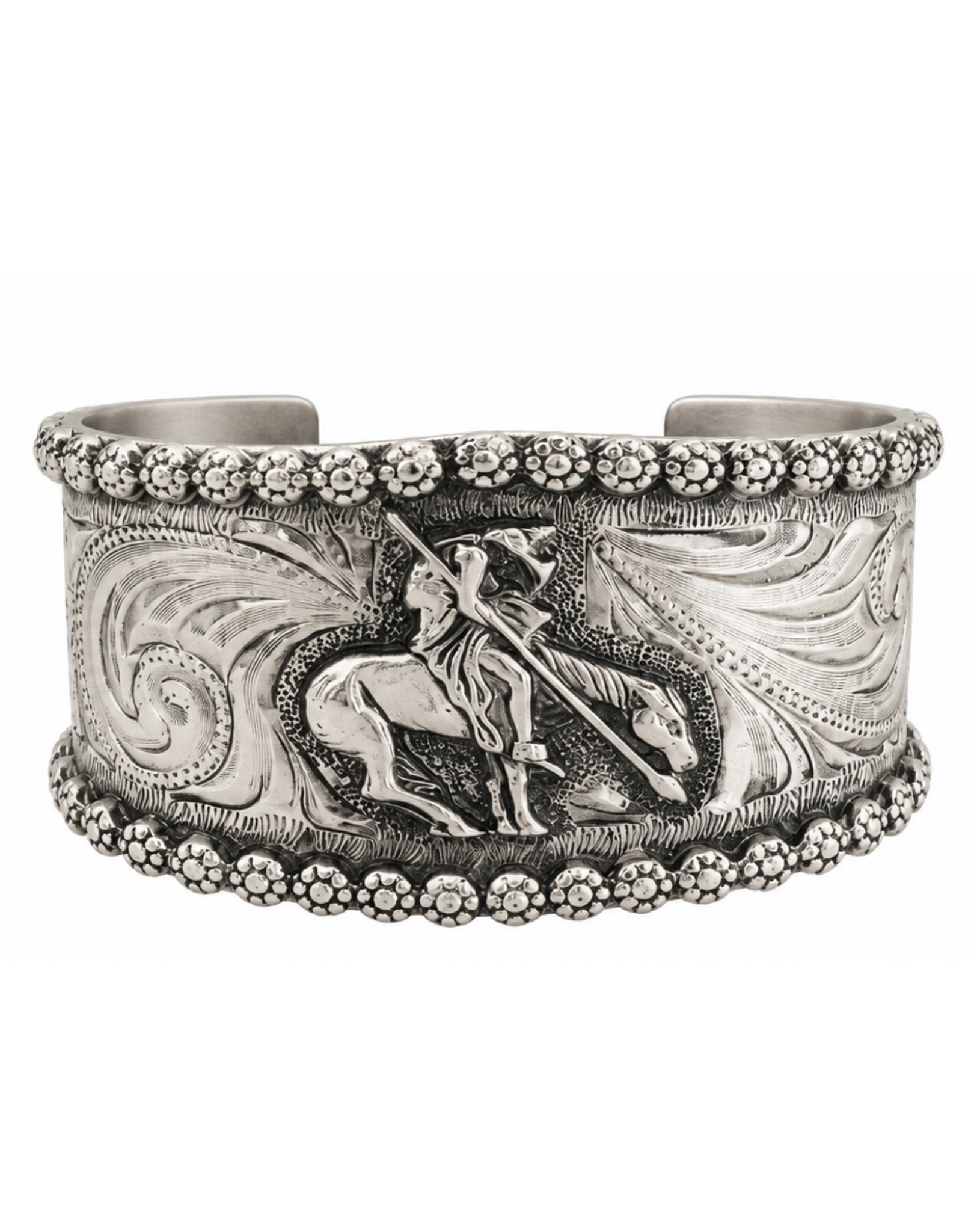 Silver Western Heritage Rider Cuff Bracelet Outback Supply Co