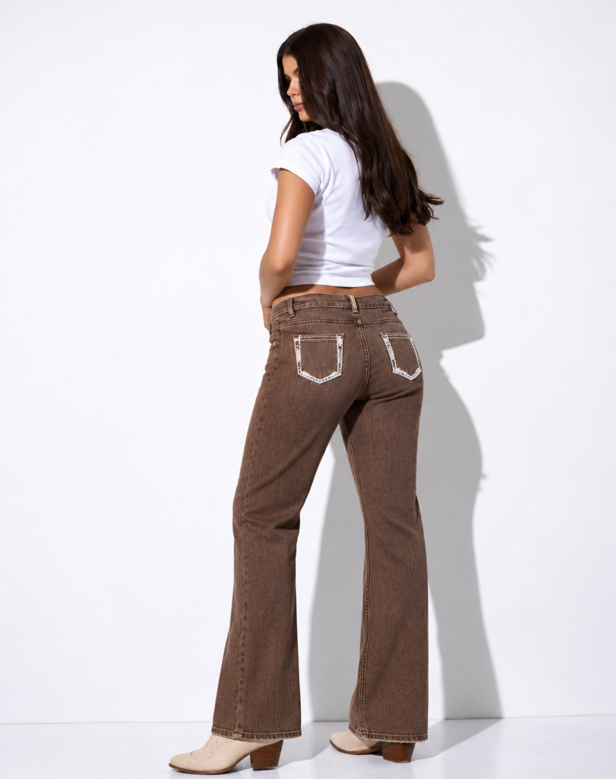 Coffee Charcoal Women’s High Rise Bling Bootcut Jeans Outback Supply Co