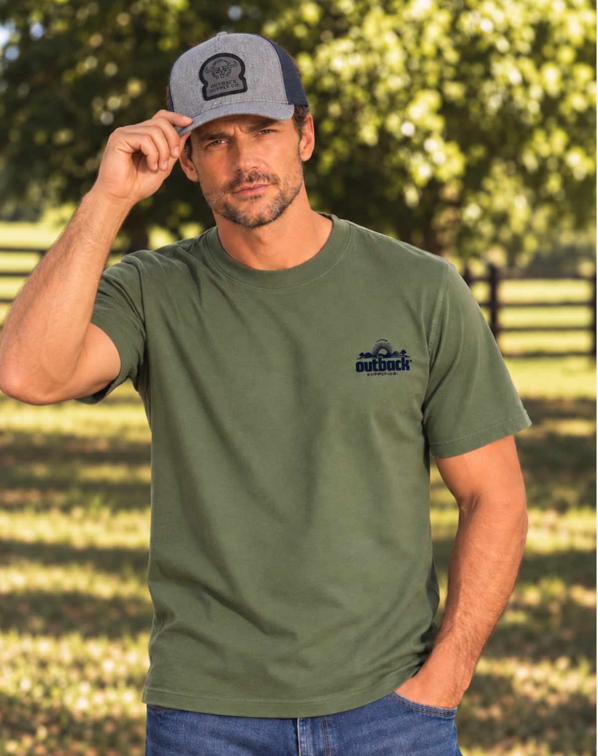 Charcoal Trucker Cap Outback Supply Co