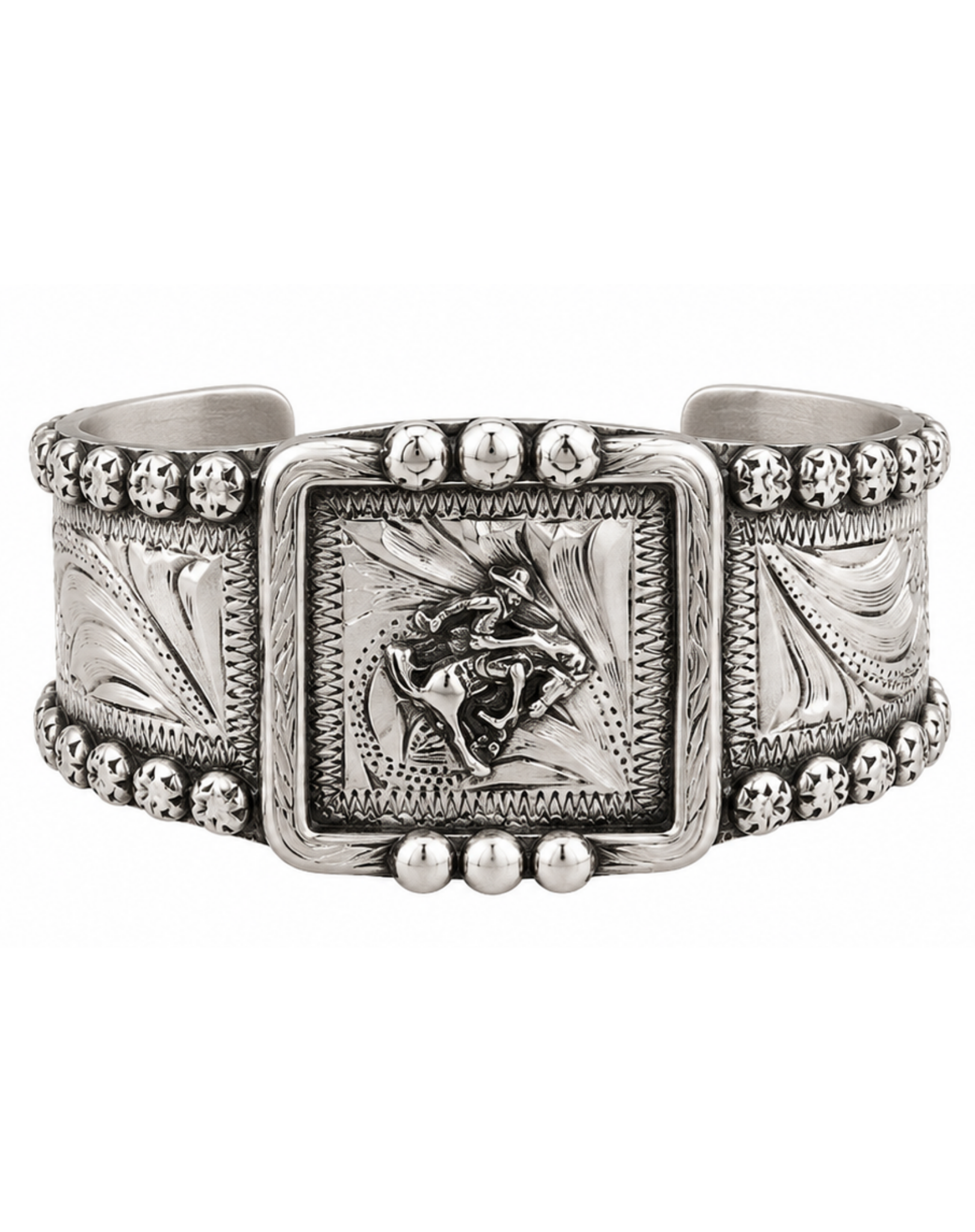 Silver Bucking Bronco Cuff Bracelet Outback Supply Co