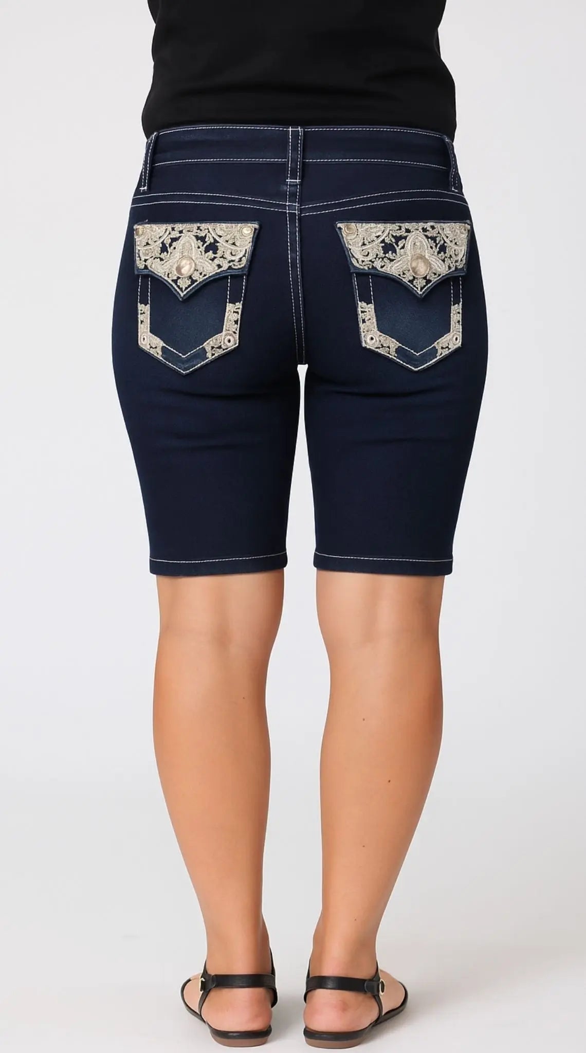 Bermuda Fitted Womens Denim Shorts -  OBW16GS2158 Outback Supply Co