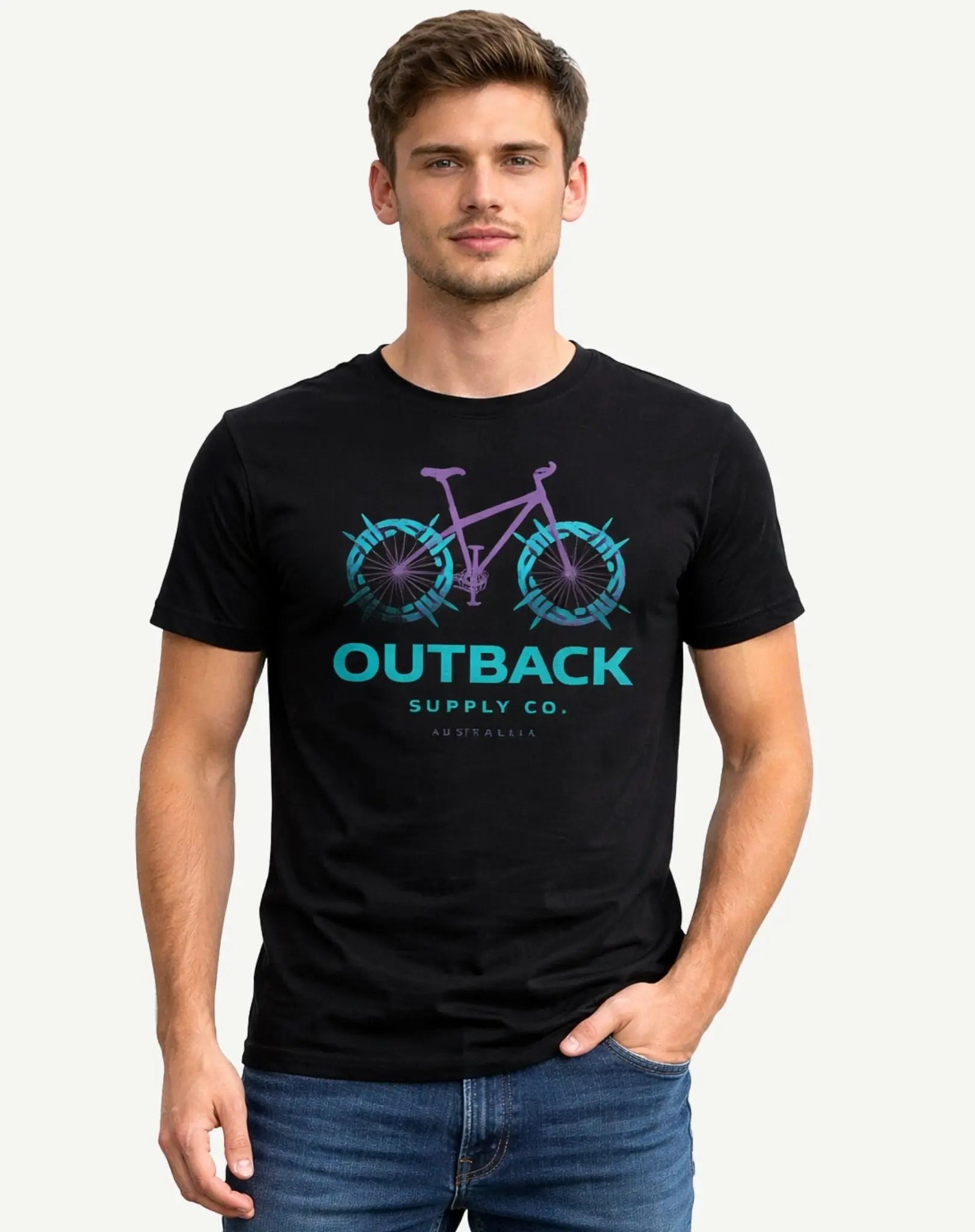 Bike T-Shirt - Black Outback Supply Co
