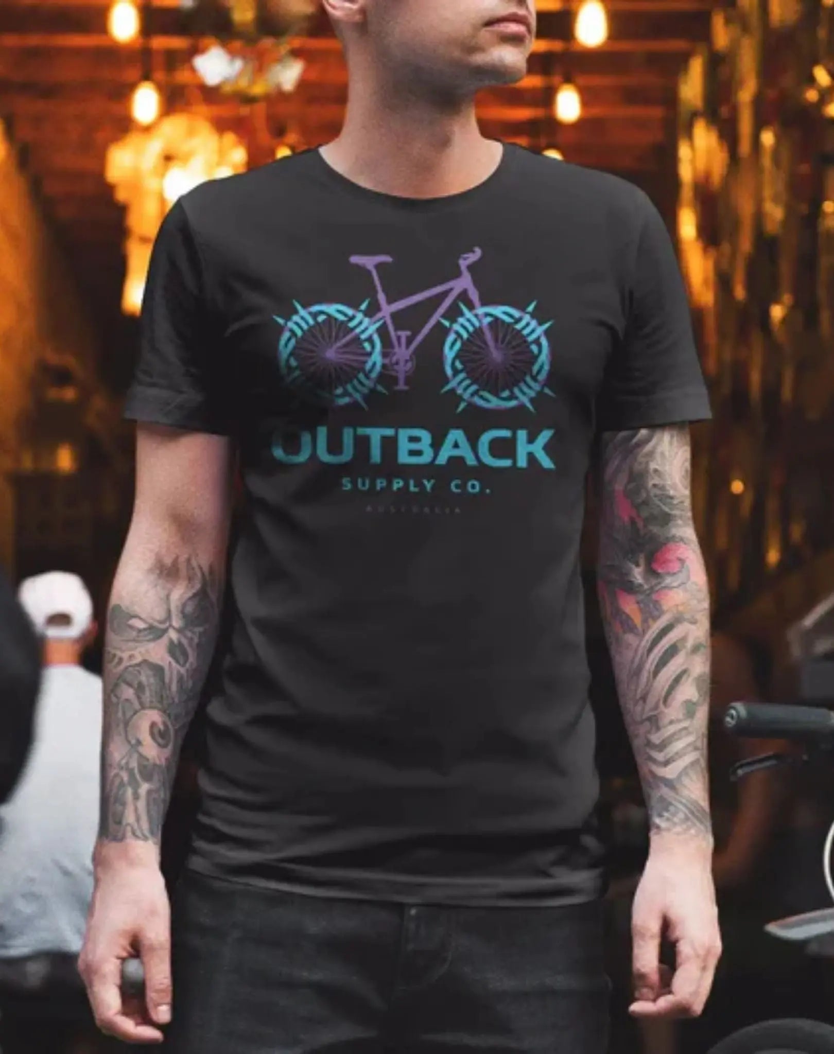 Bike T-Shirt - Black Outback Supply Co
