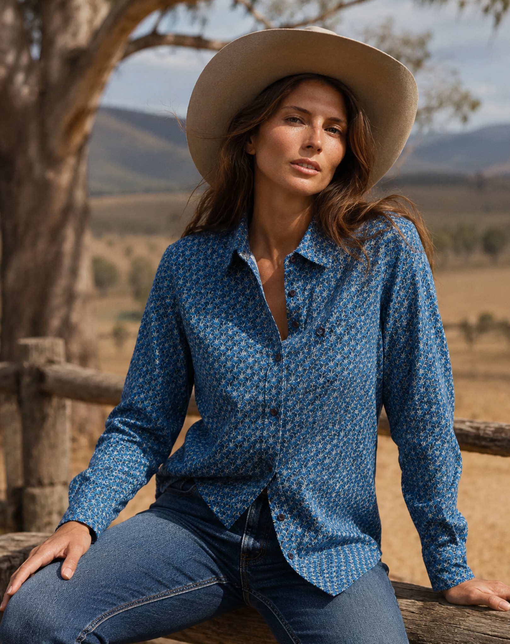 Blue Navy Classic Cotton Shirt Outback Supply Co