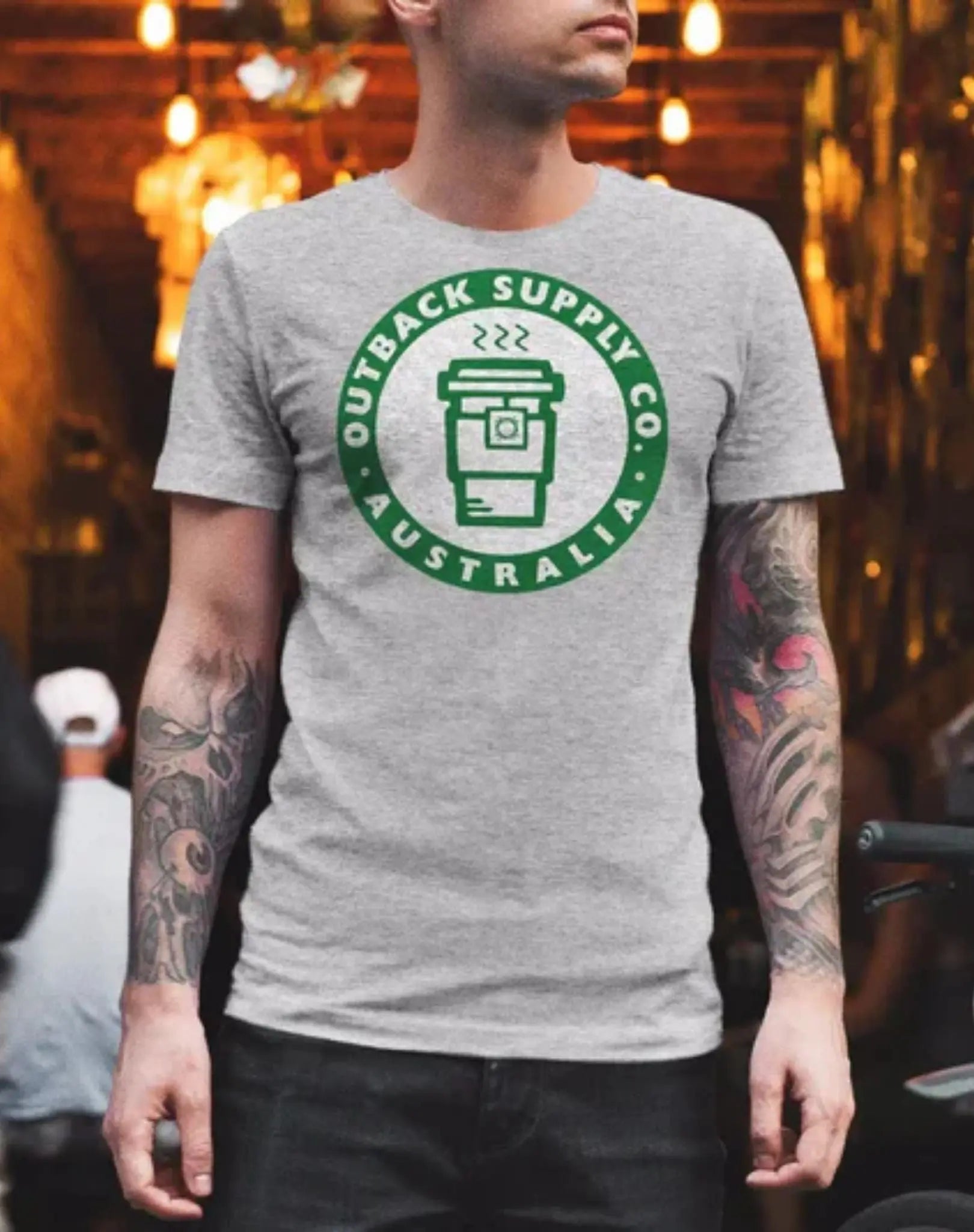 Coffee T-Shirt - Grey Outback Supply Co