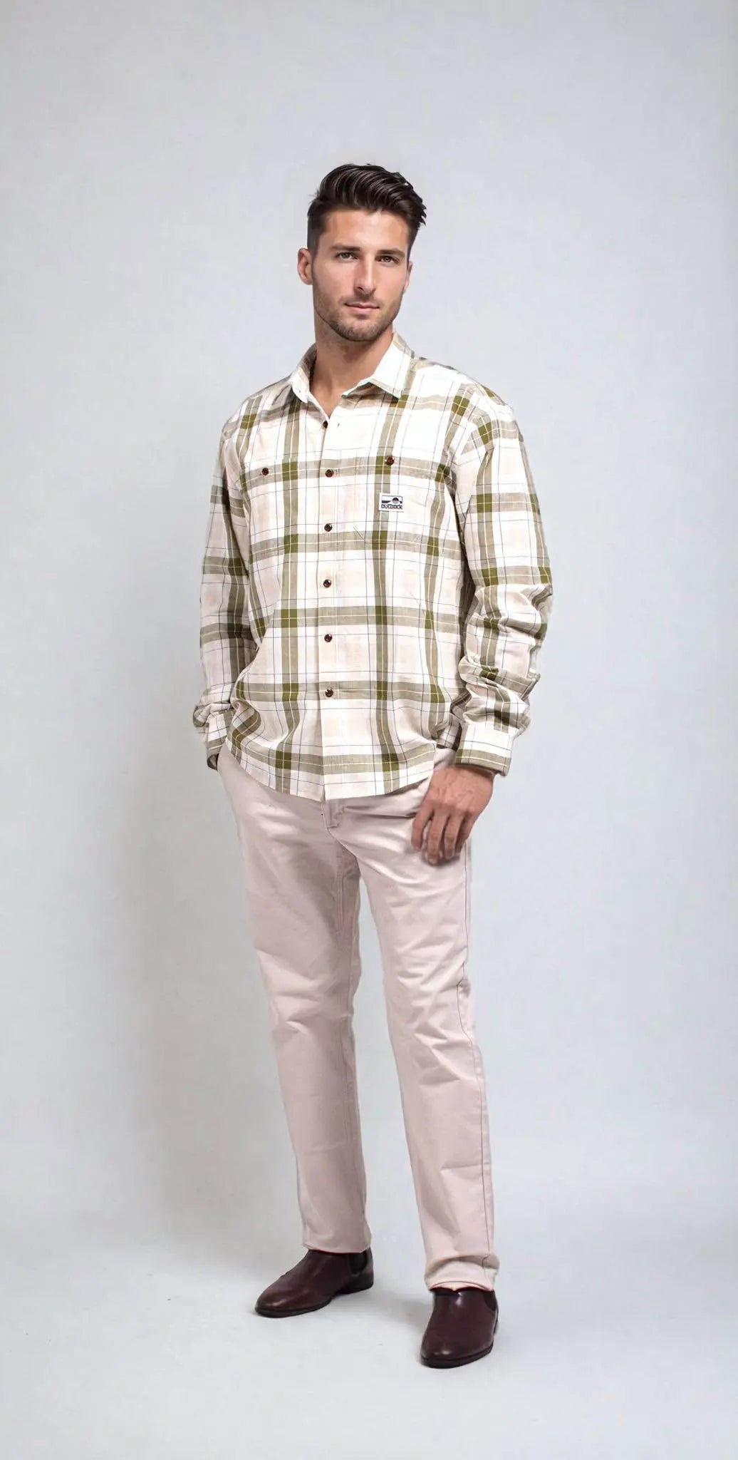 Eucalyptus Long Sleeve - Green Check Outback Supply Co